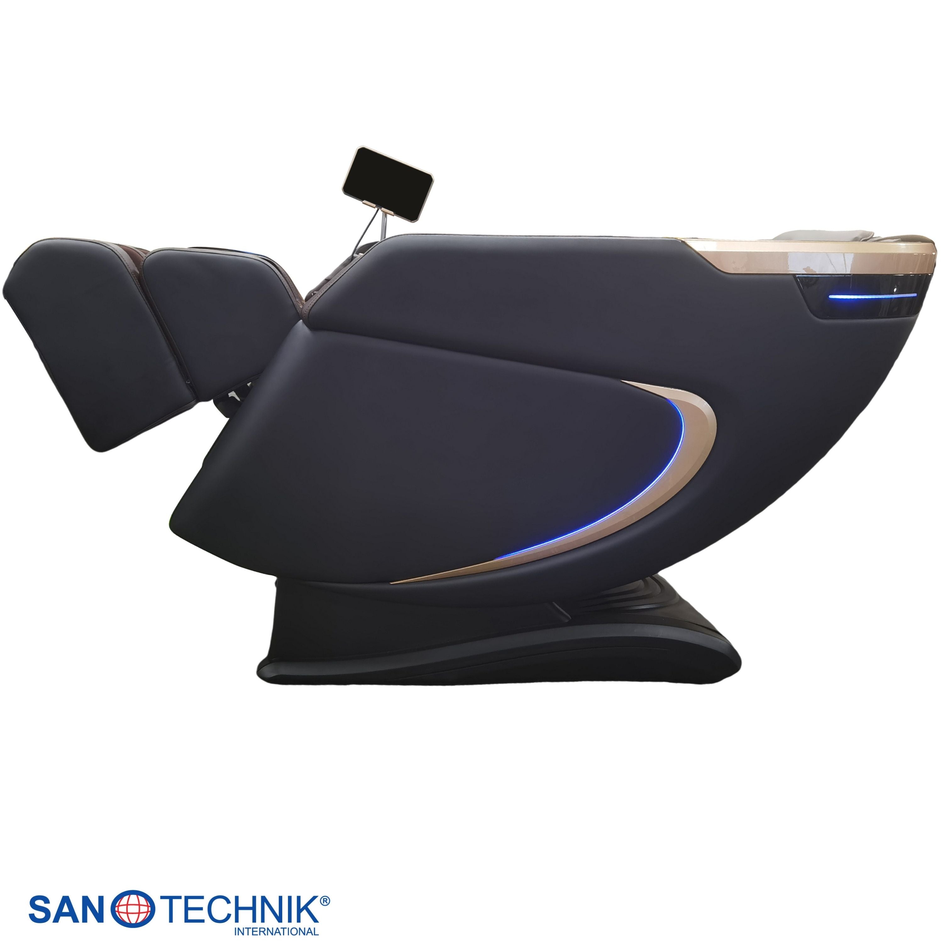 MEDORA Luxus-Massagesessel anthrazit/braun
