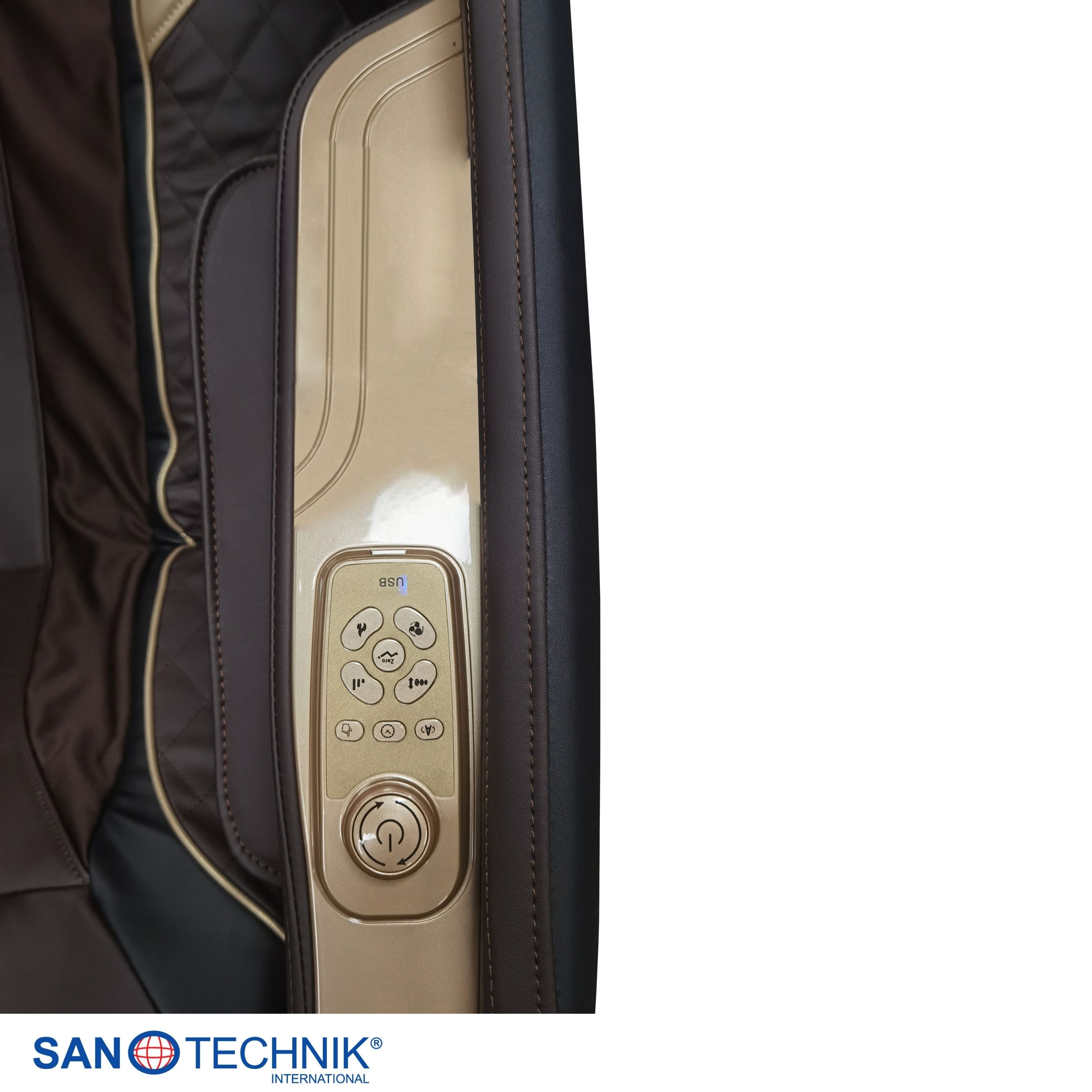 MEDORA Luxus-Massagesessel anthrazit/braun