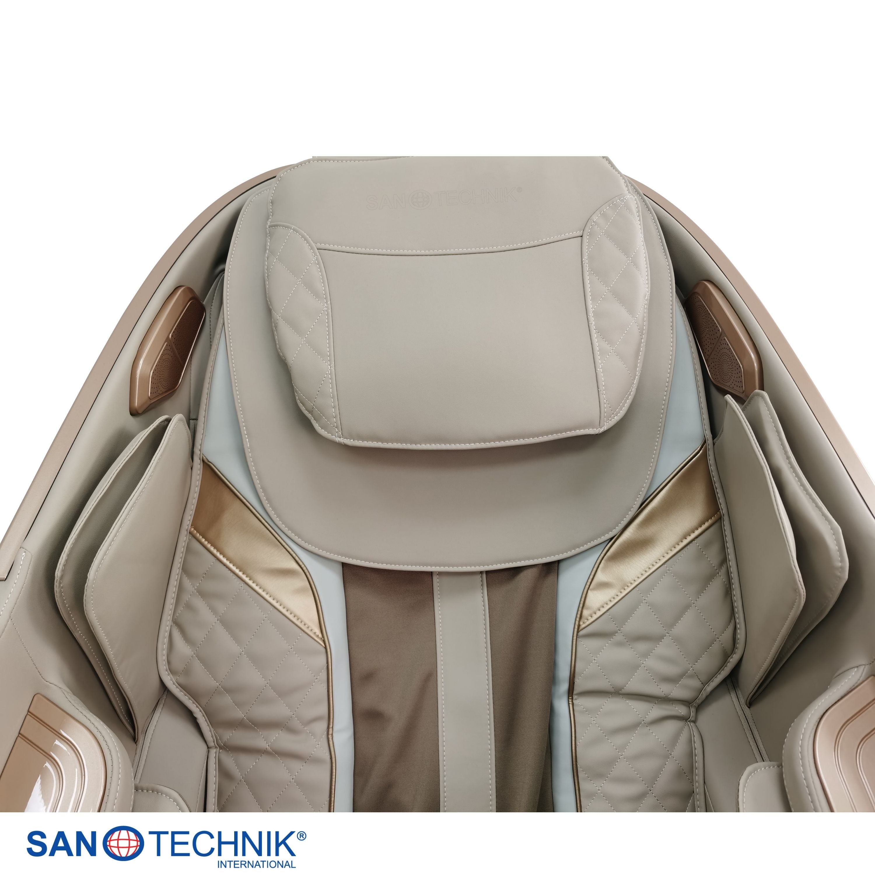Sillón de masaje de lujo RESTORA beige/crema