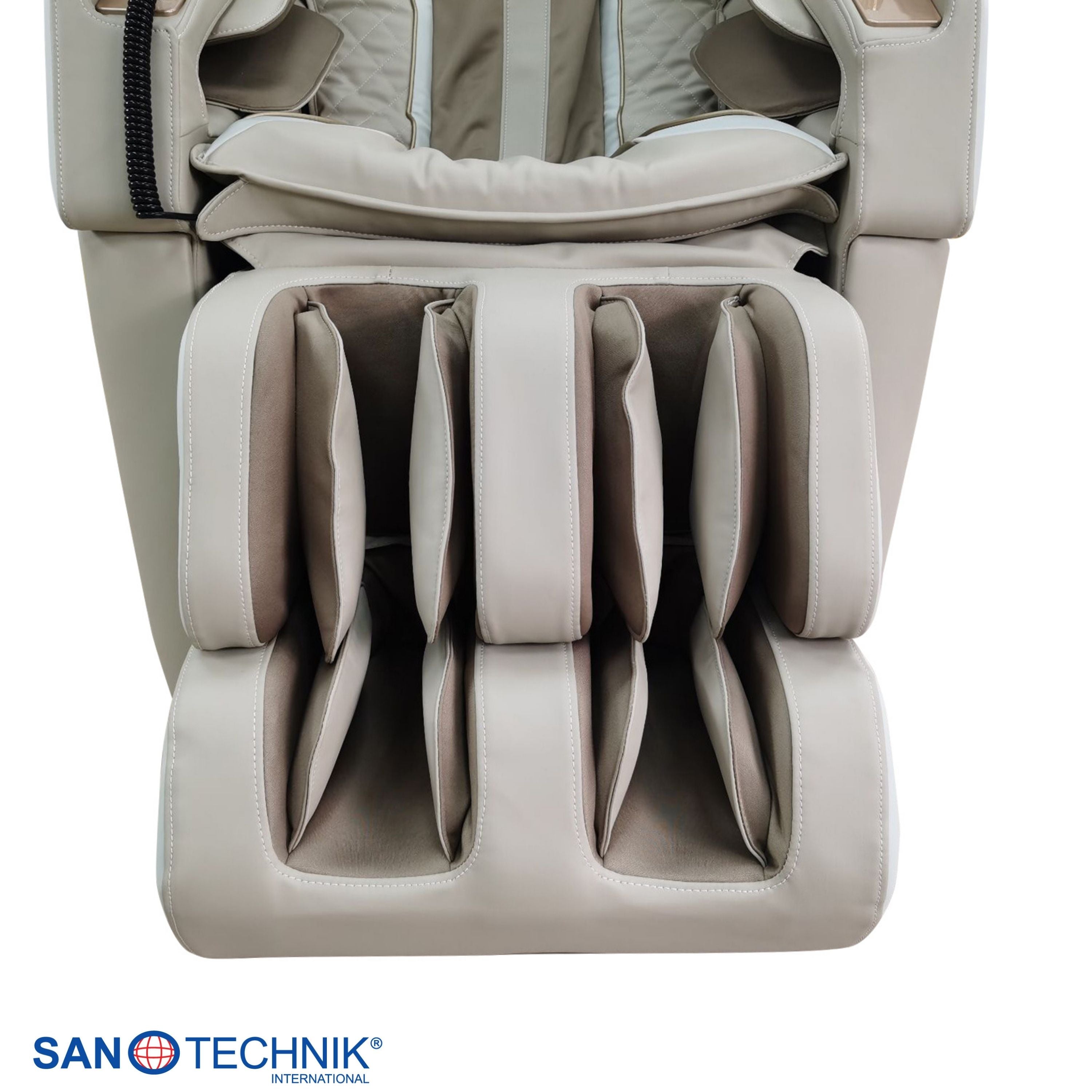 Sillón de masaje de lujo RESTORA beige/crema