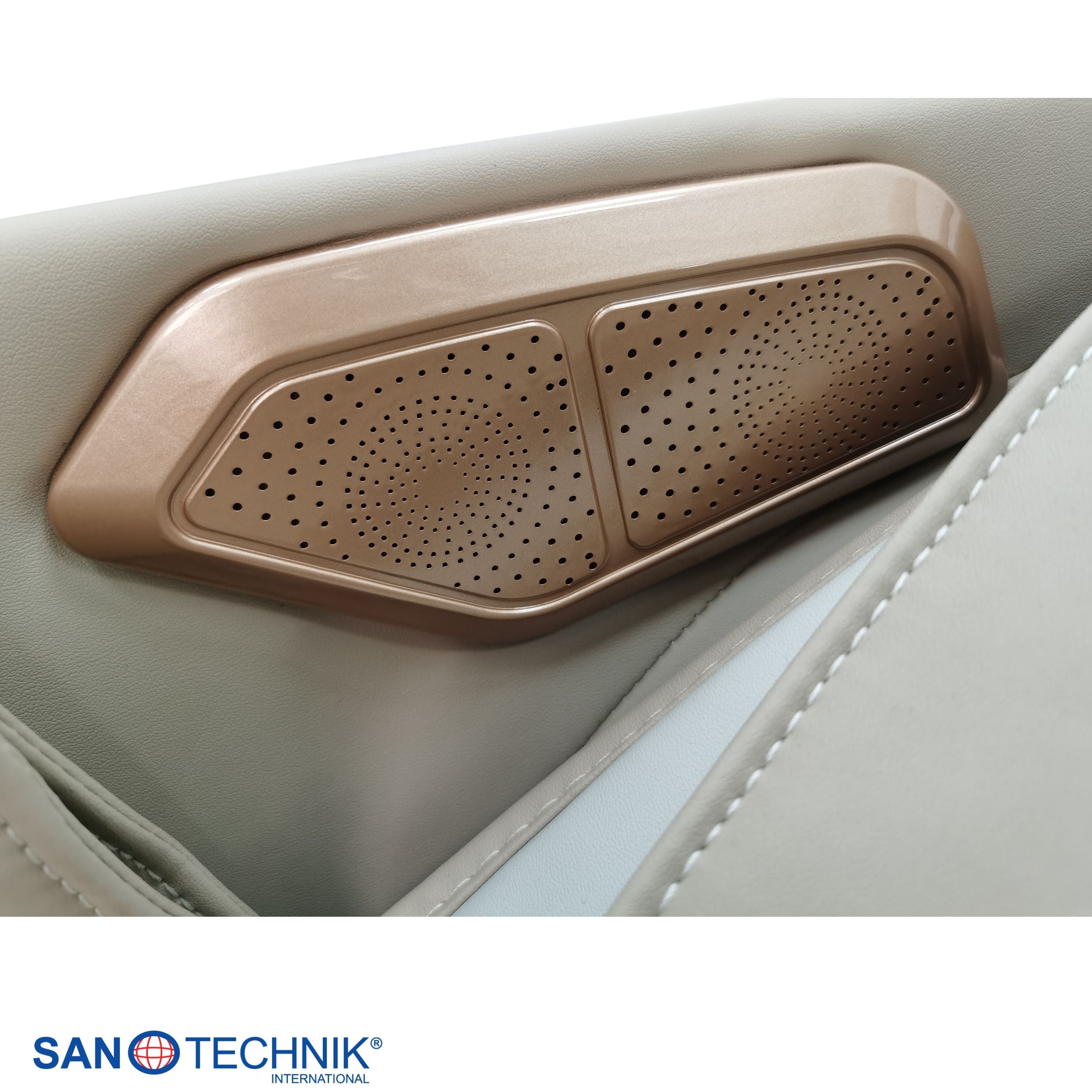 Sillón de masaje de lujo RESTORA beige/crema