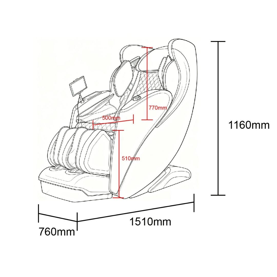 LUXORA luxury massage chair, black