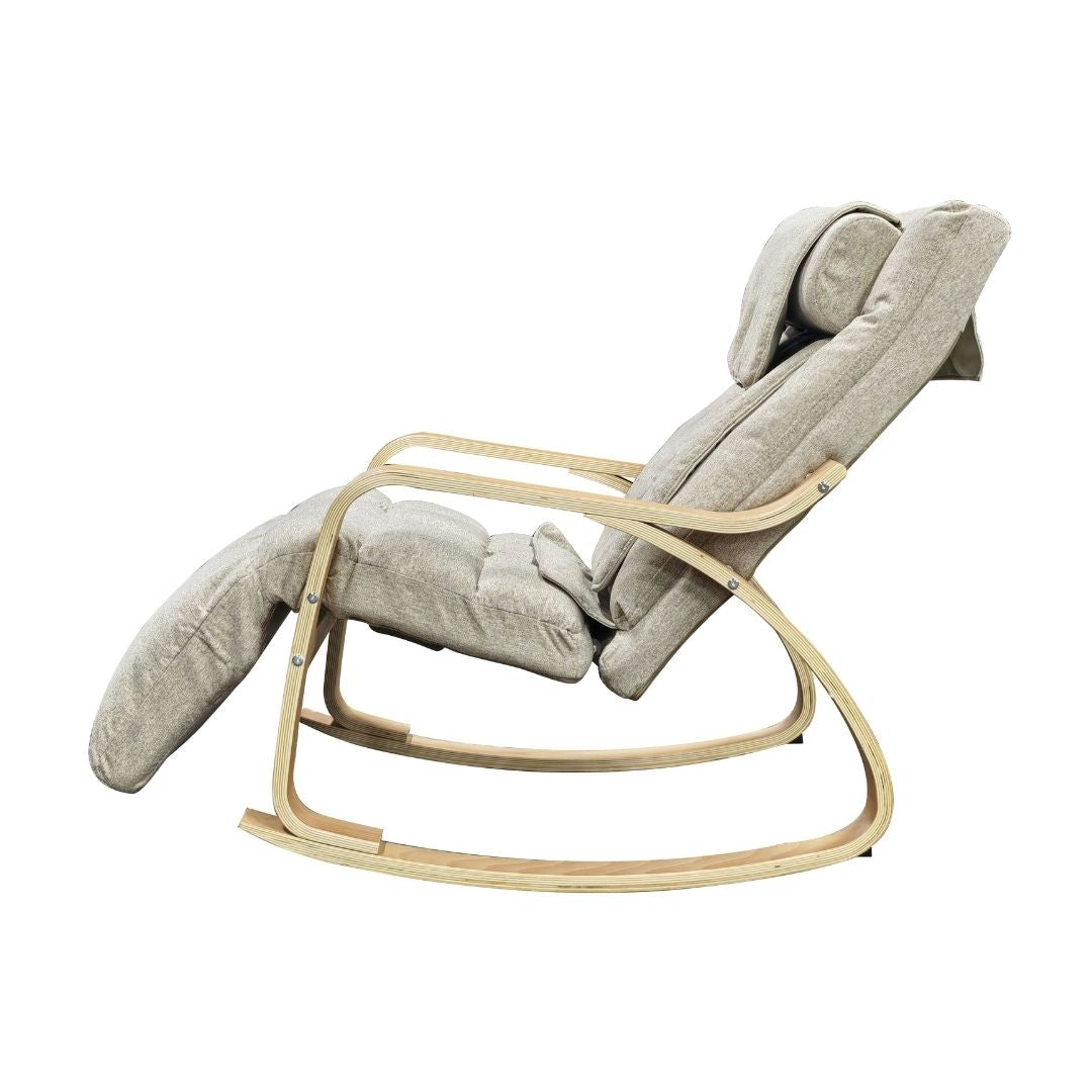 LIGORA Comfort Rocking Chair with Footrest, Grey