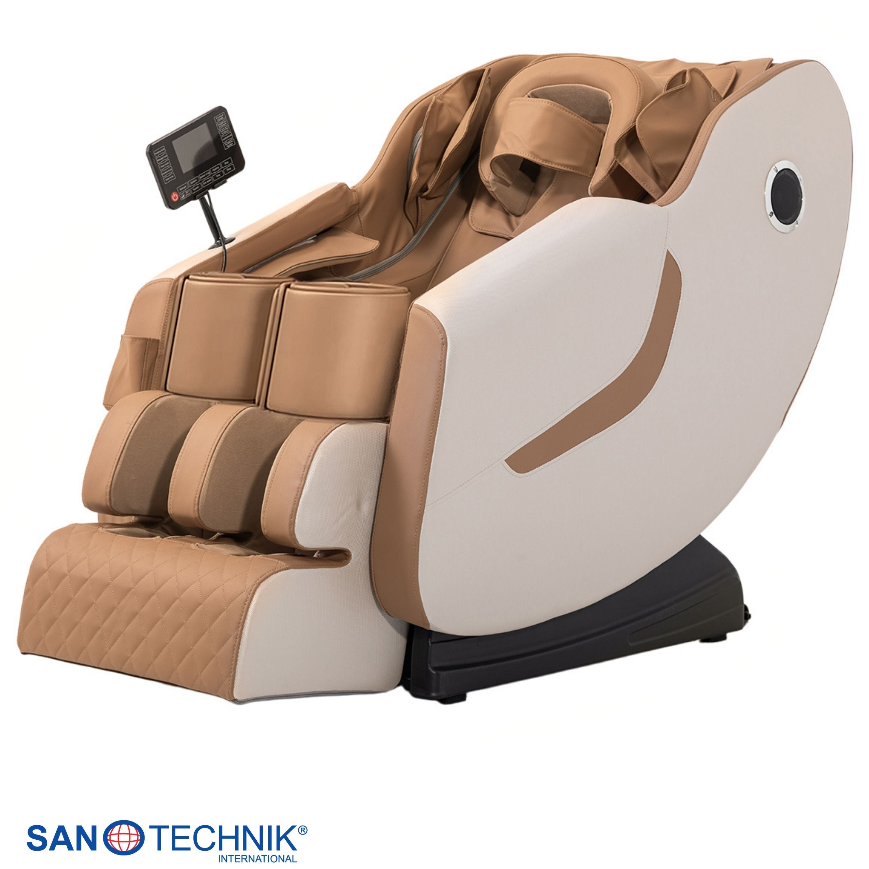 Sillón de masaje de lujo WELLORA, beige