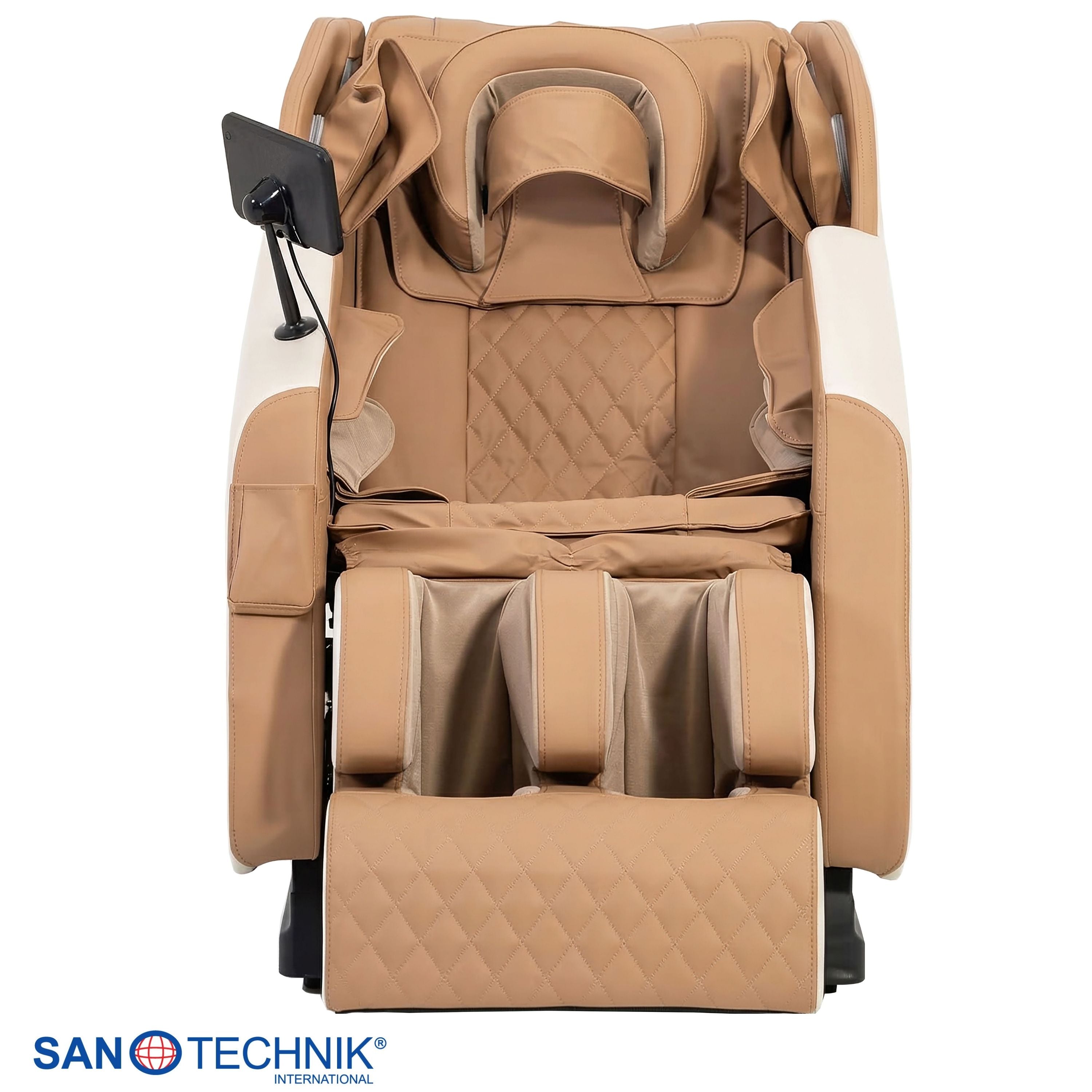 Sillón de masaje de lujo WELLORA, beige