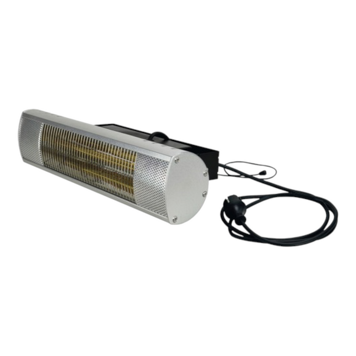 Infrared heater with pull switch 1500 W silver
