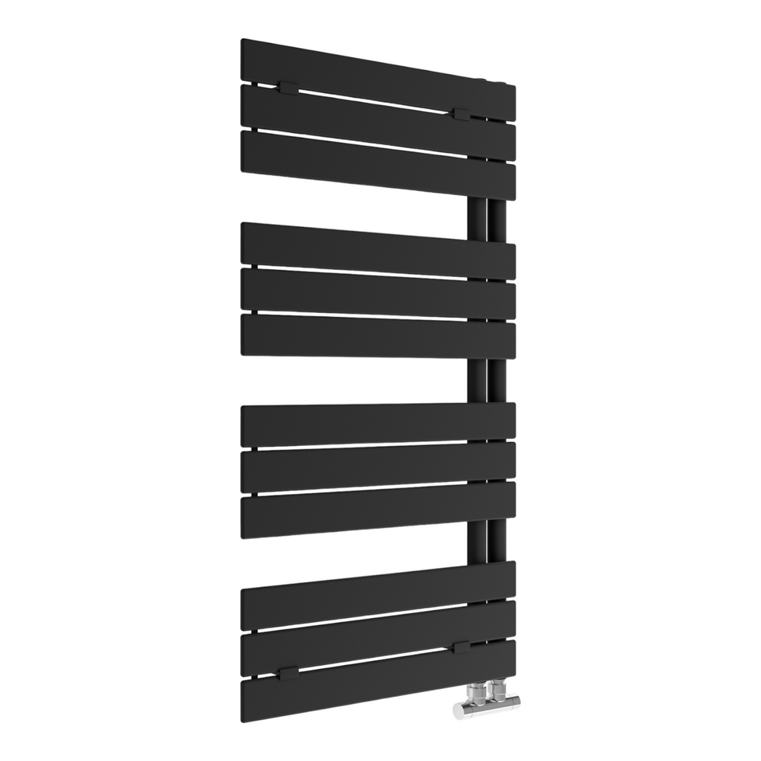 Arezzo design radiator, matt black, 1130 x 600 mm