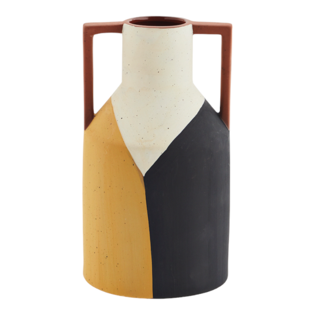 Terracotta vase with handles Ø 14x25 cm