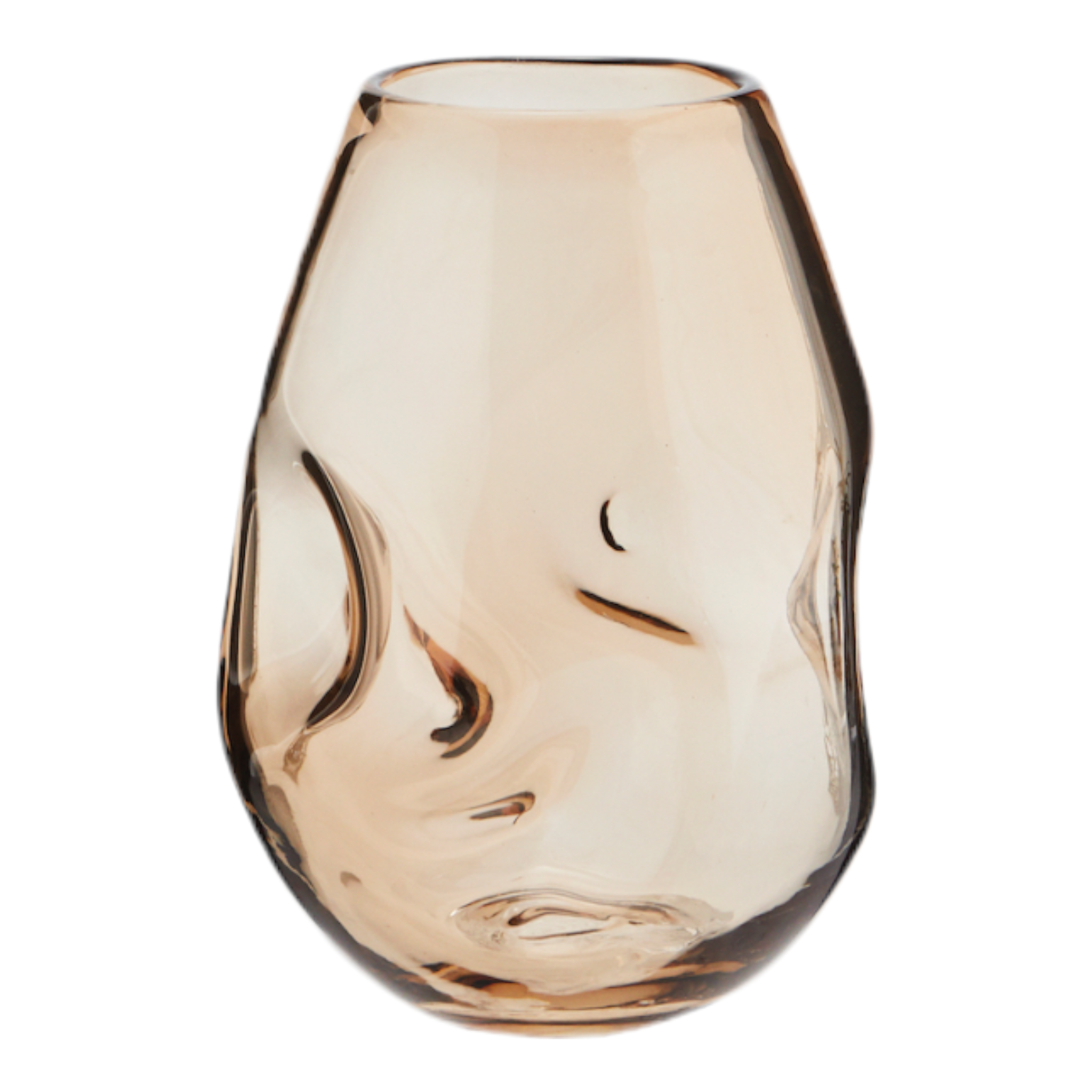 Organically shaped glass vase Ø 17x22.5 cm