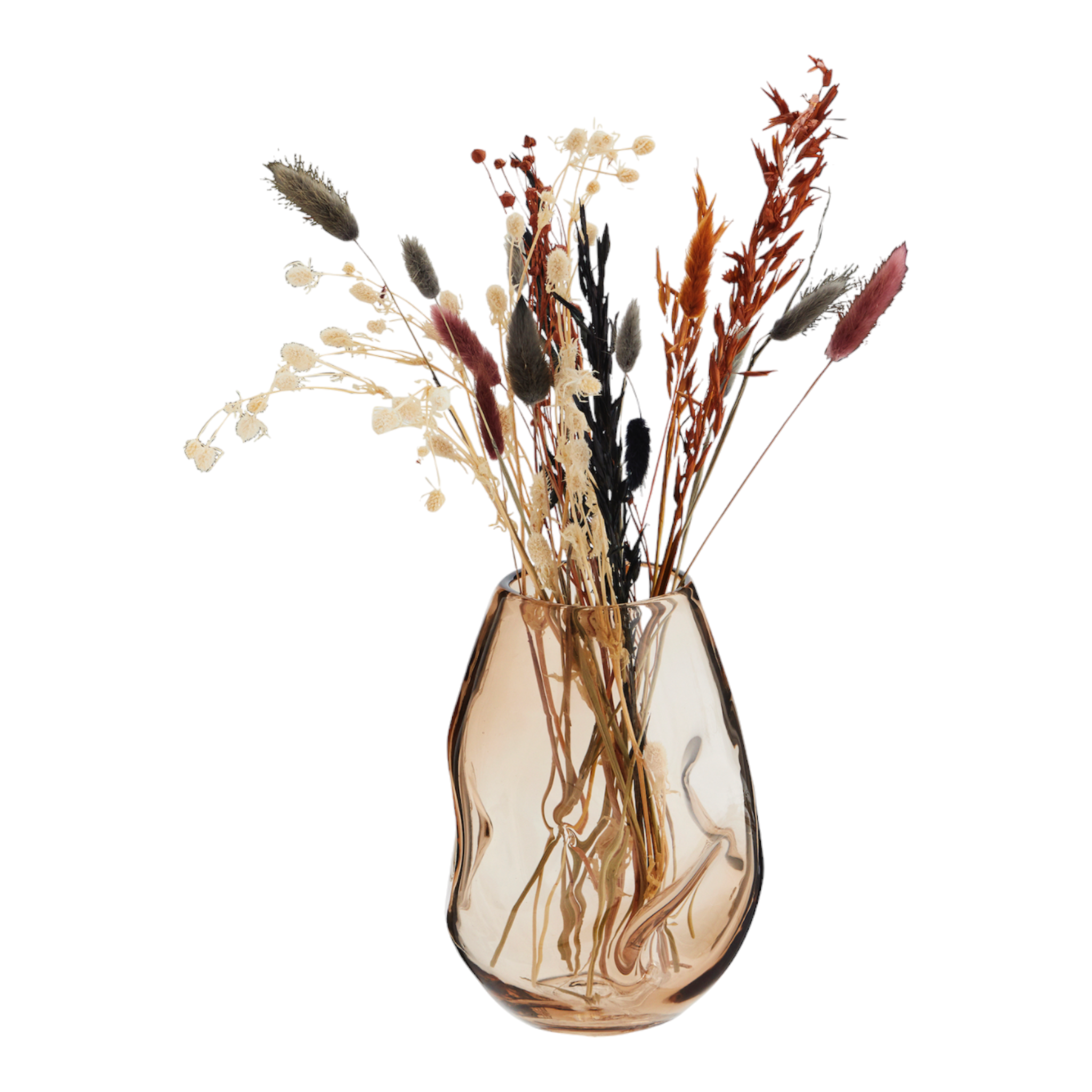 Organically shaped glass vase Ø 17x22.5 cm
