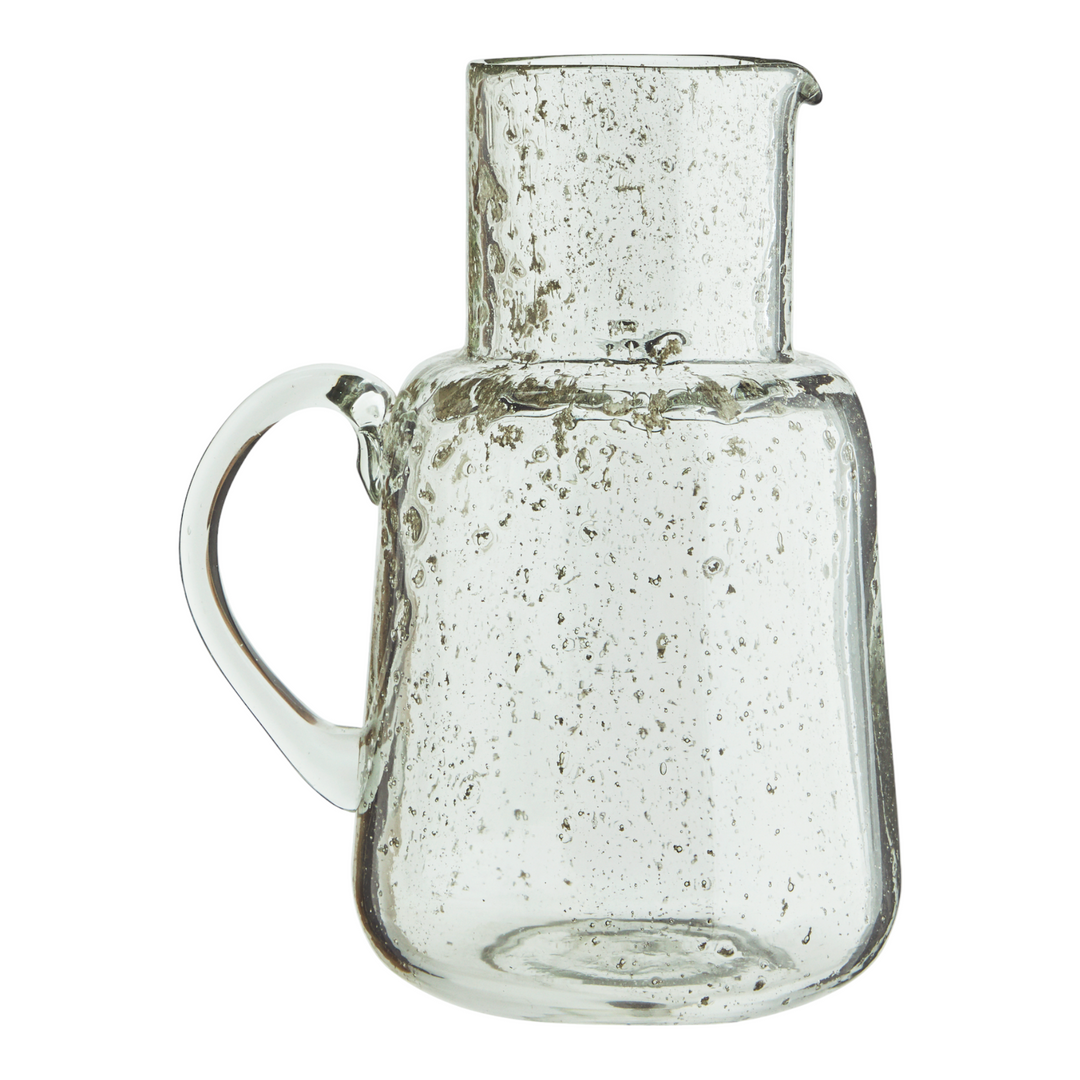 Glass pitcher with bubbles
