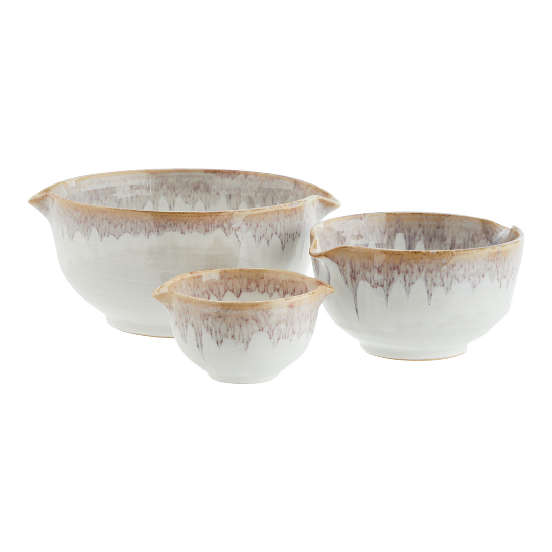 Stoneware bowl set, 3 pieces