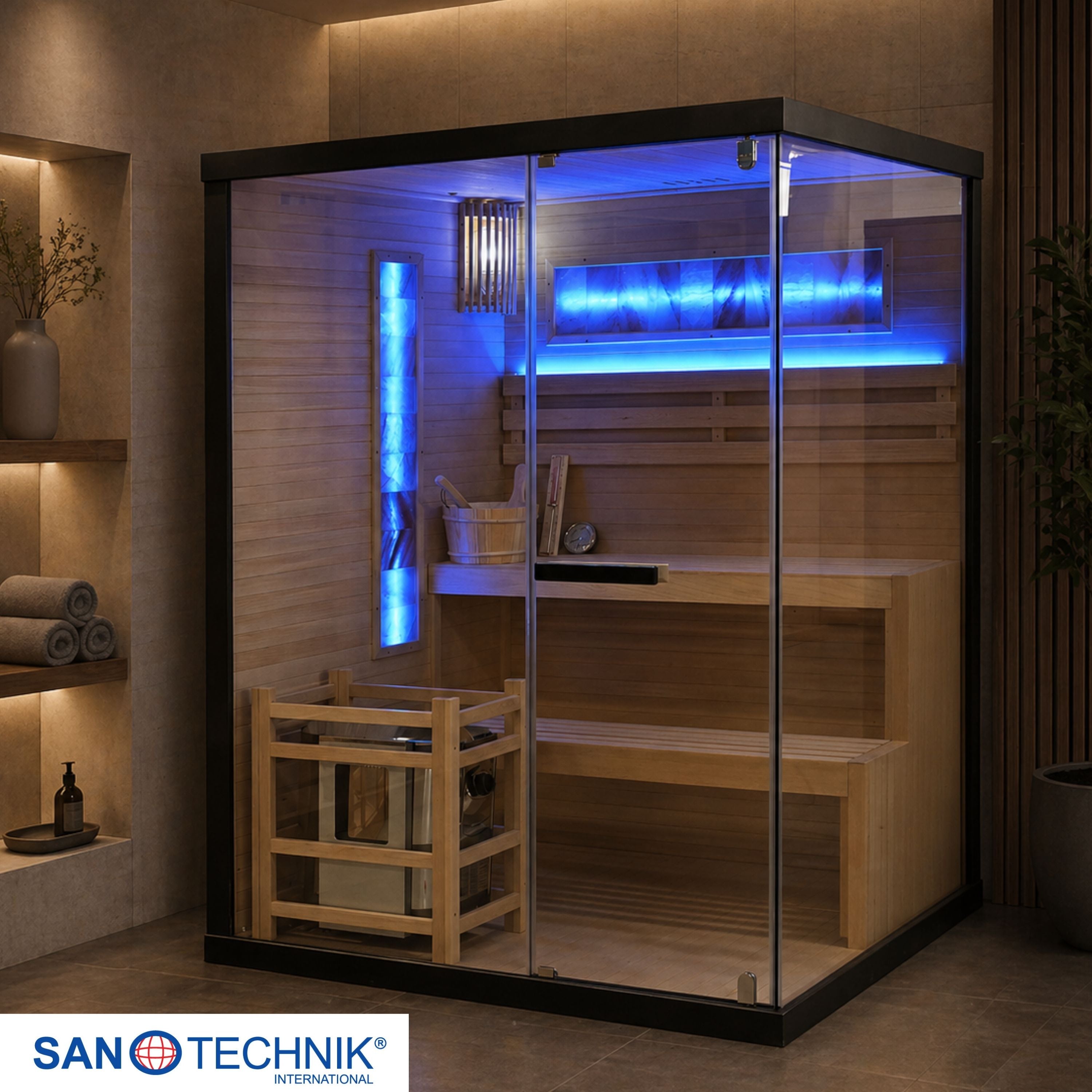 Sauna de piedra salina LUXOR 2 | para 3 personas