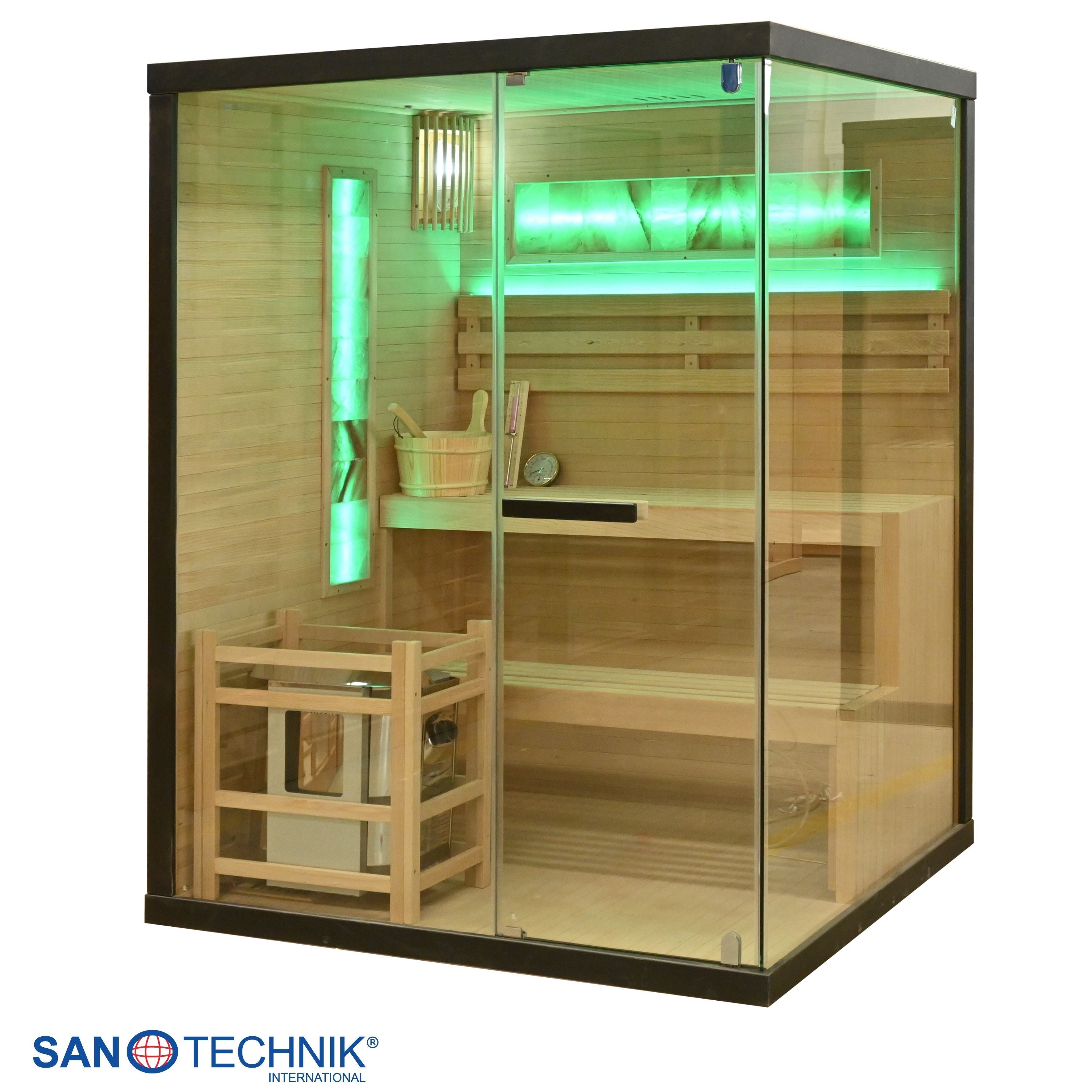 Salzstein Sauna LUXOR 2 | für 3 Personen
