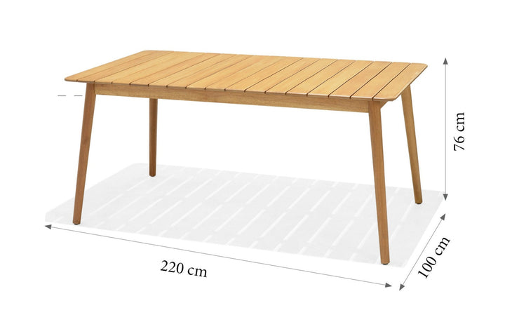 Nassau table rectangular 160 x 90 cm