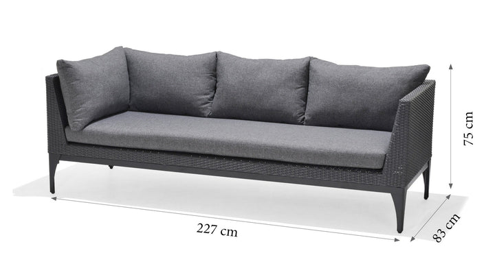 Infinity Sofa-Set inkl. Sitz- und Rückenkissen, schwarz