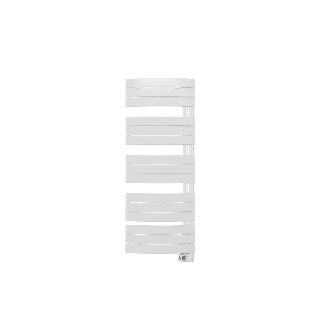 Electronic design radiator E-Salzburg, white, curved 138 x 55 cm