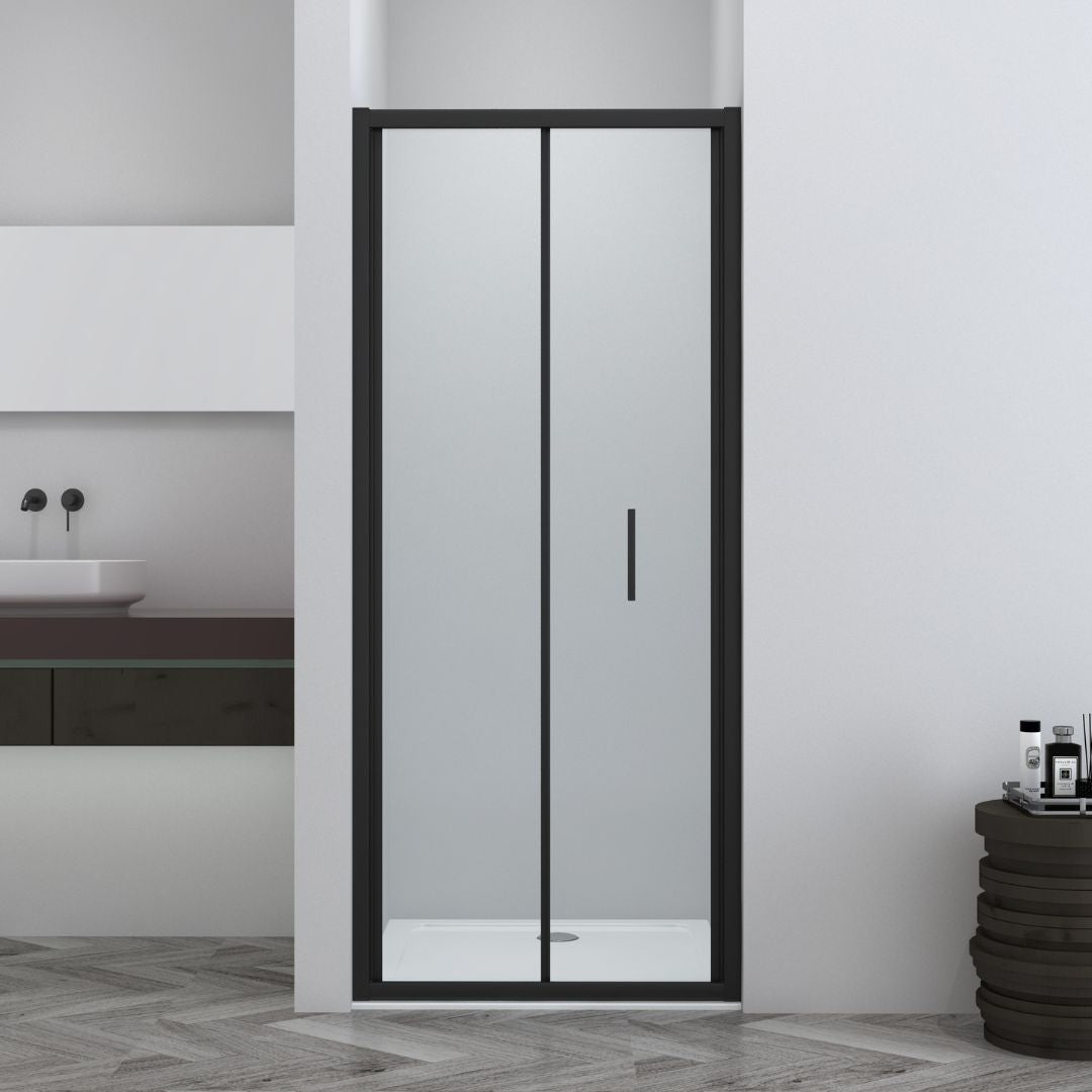 Falttür schwarz 6mm Easy-Clean in 3 verschiedenen Größen