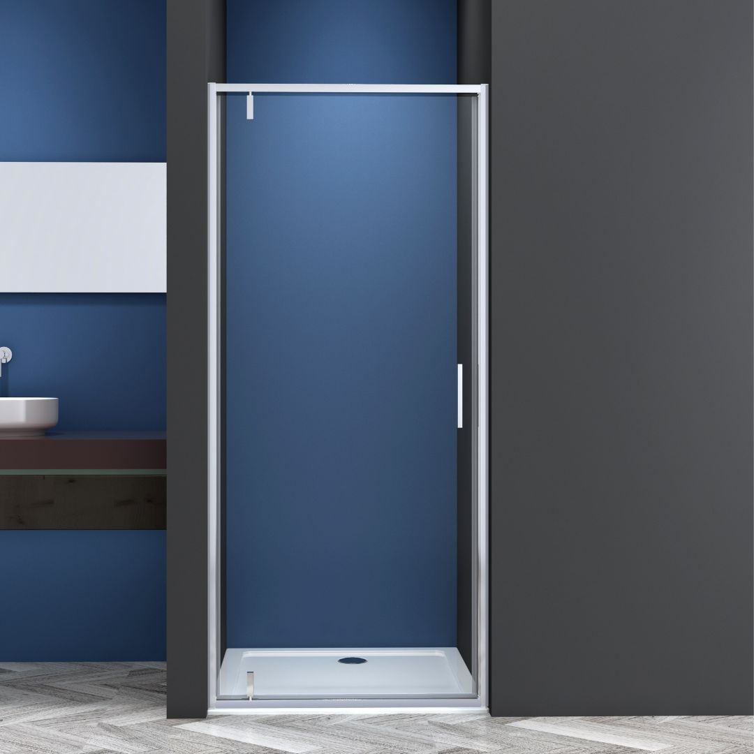 Schwenktür chrom 6mm ESG Easy-Clean in 4 verschiedenen Größen