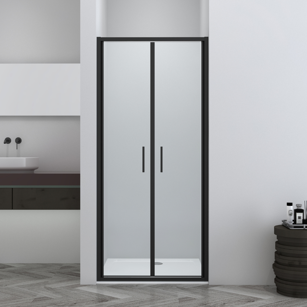 Salontür schwarz 6mm ESG Easy-Clean in 3 verschiedenen Größen