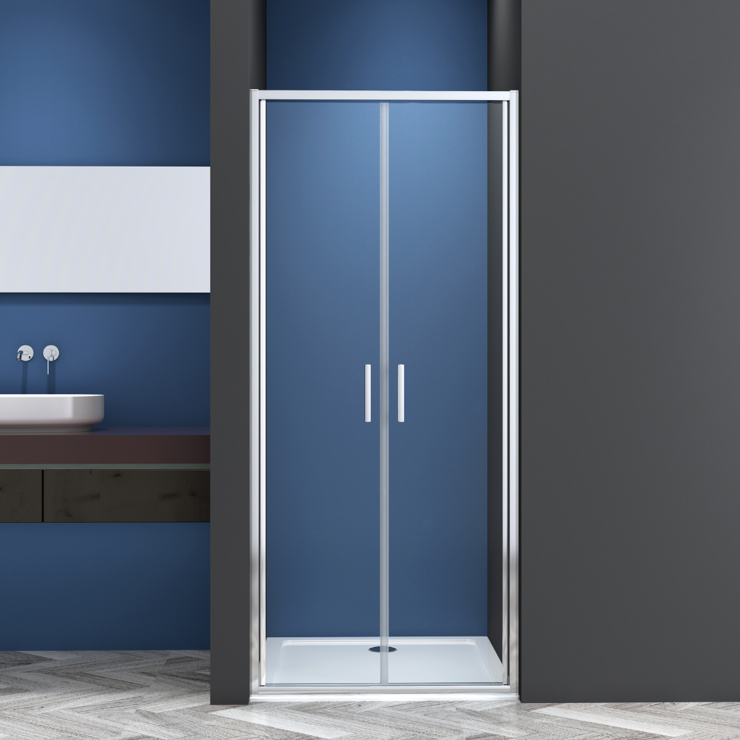 Salontür chrom 6mm ESG Easy-Clean in 3 verschiedenen Größen