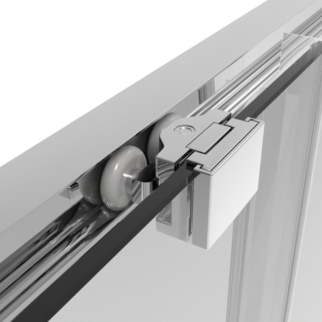 Schiebetür schwarz 6mm ESG Easy-Clean/Soft-Close in 3 verschiedenen Größen