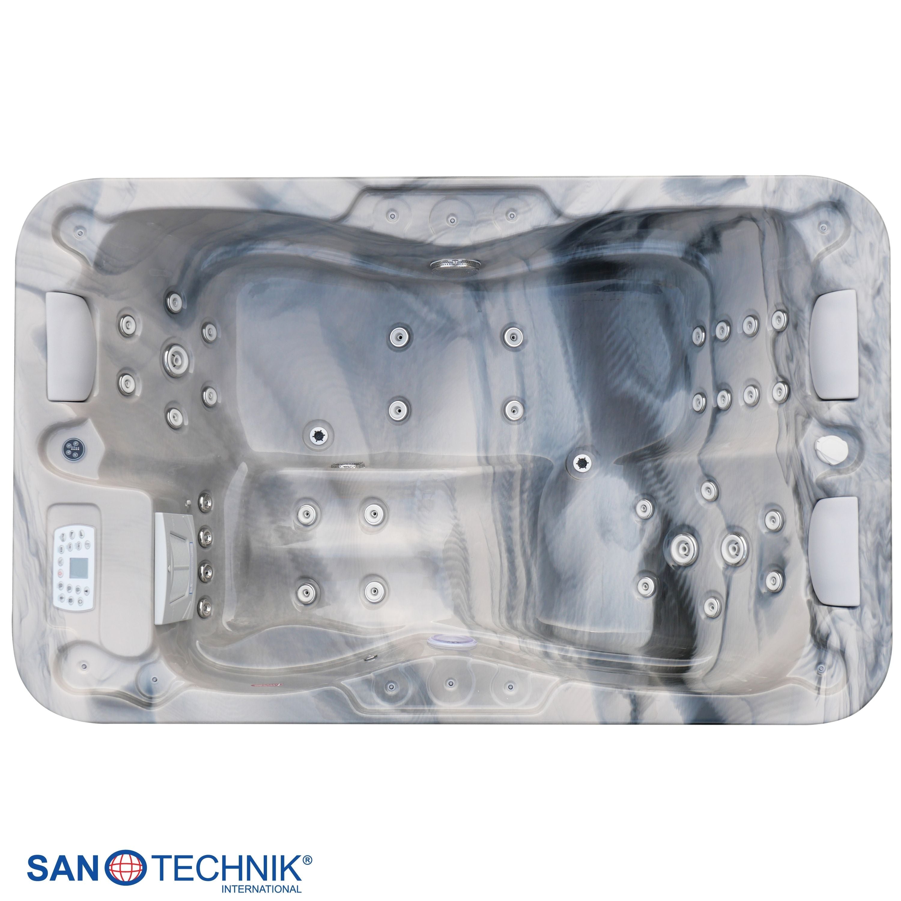 Jacuzzi exterior MODENA Mármol Gris incl. cubierta