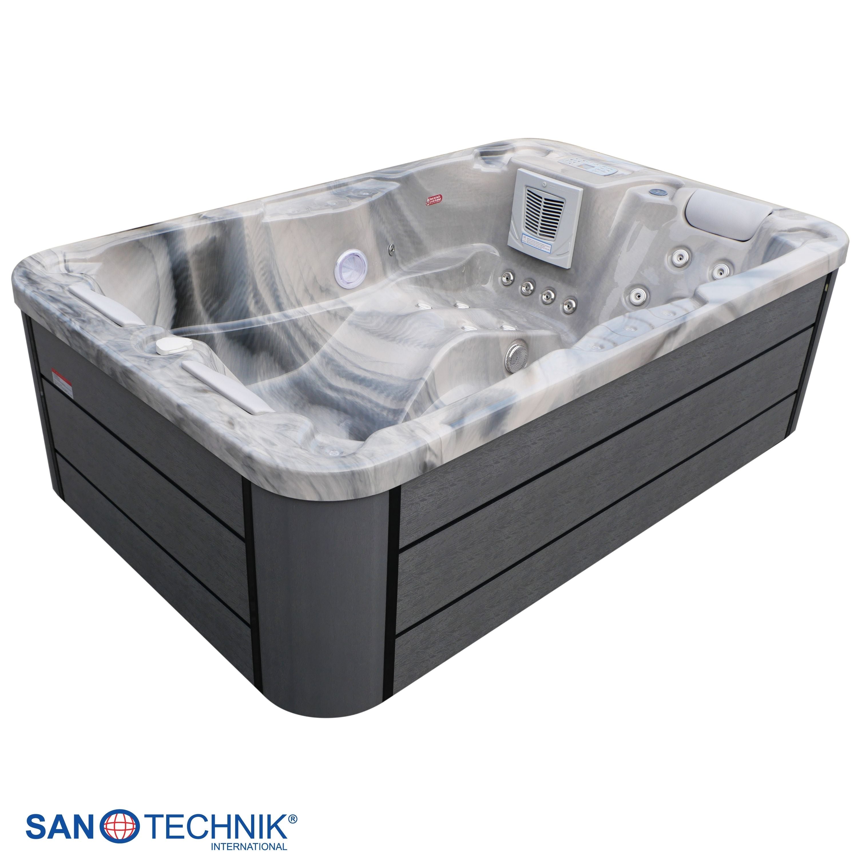Outdoorwhirlpool MODENA Grey Marble inkl. Abdeckung