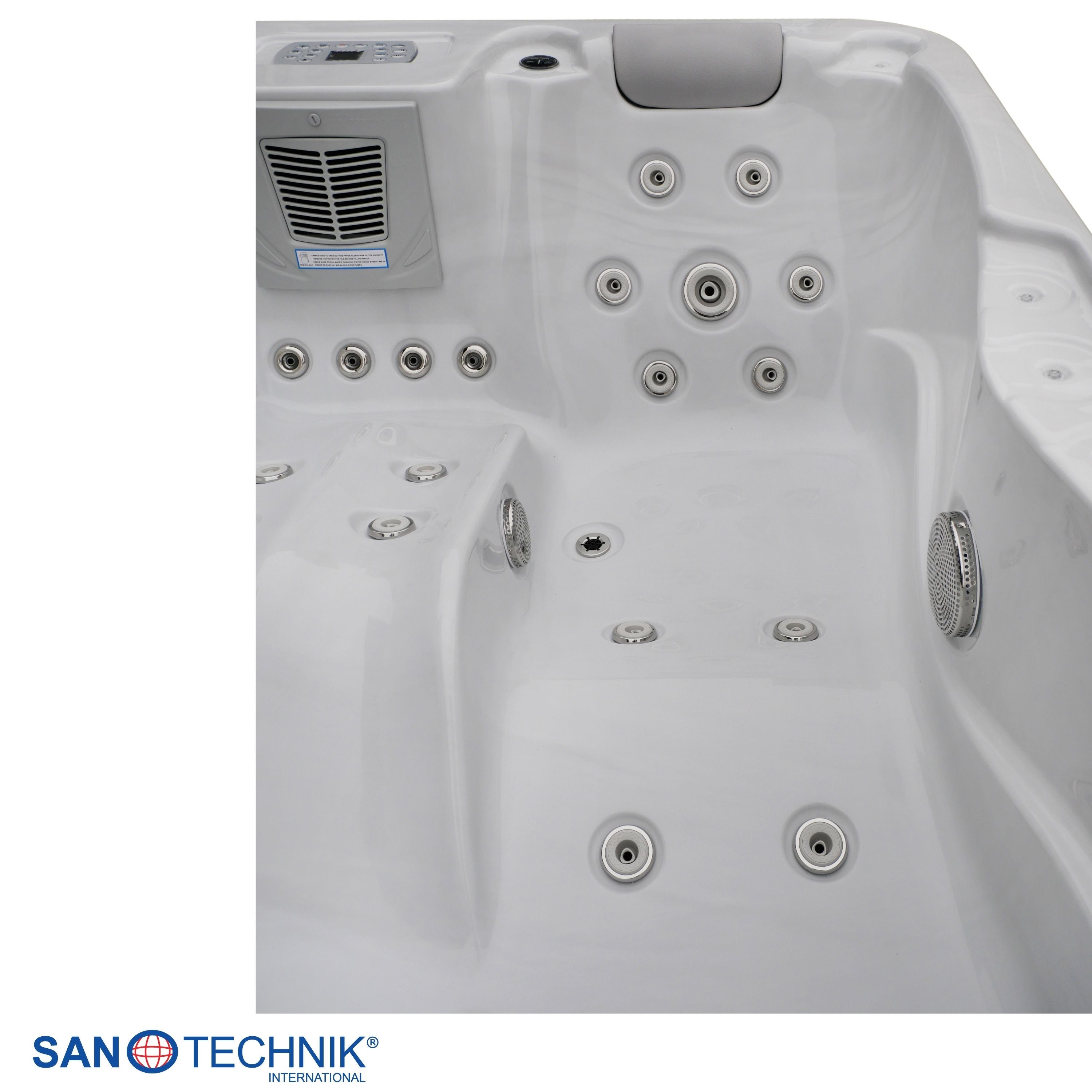 Jacuzzi exterior Modena MÁRMOL BLANCO incl. cubierta