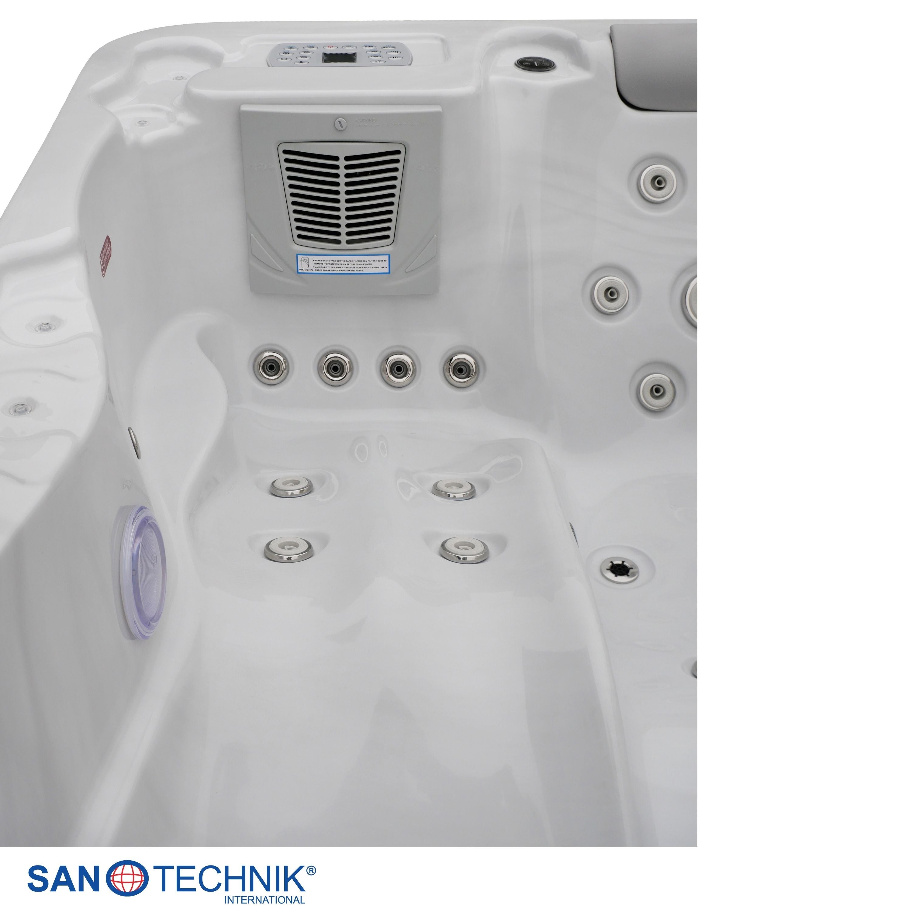 Jacuzzi exterior Modena MÁRMOL BLANCO incl. cubierta