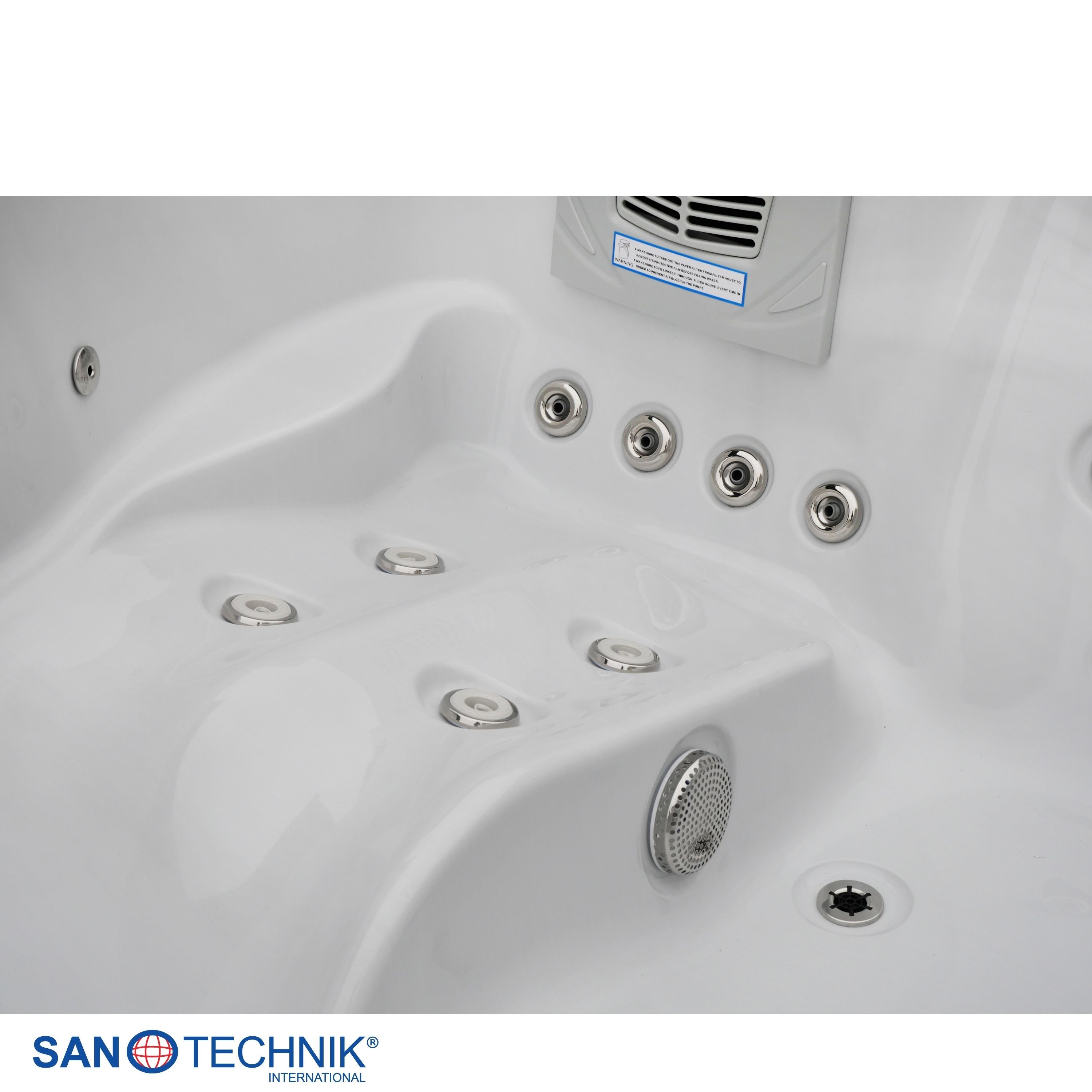 Jacuzzi exterior Modena MÁRMOL BLANCO incl. cubierta
