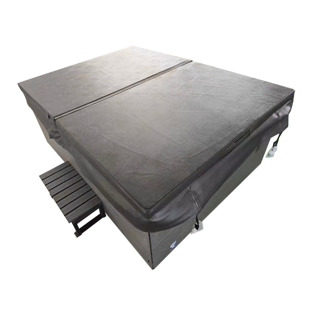 Outdoor Whirlpool KORFU WHITE inkl. Abdeckung + Stiege 190x140x70 cm frostsicher