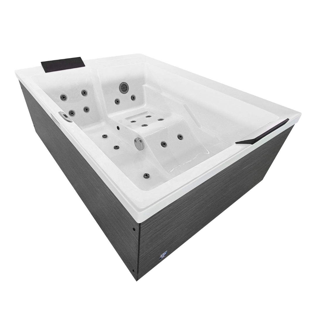Outdoor Whirlpool KORFU WHITE inkl. Abdeckung + Stiege 190x140x70 cm frostsicher