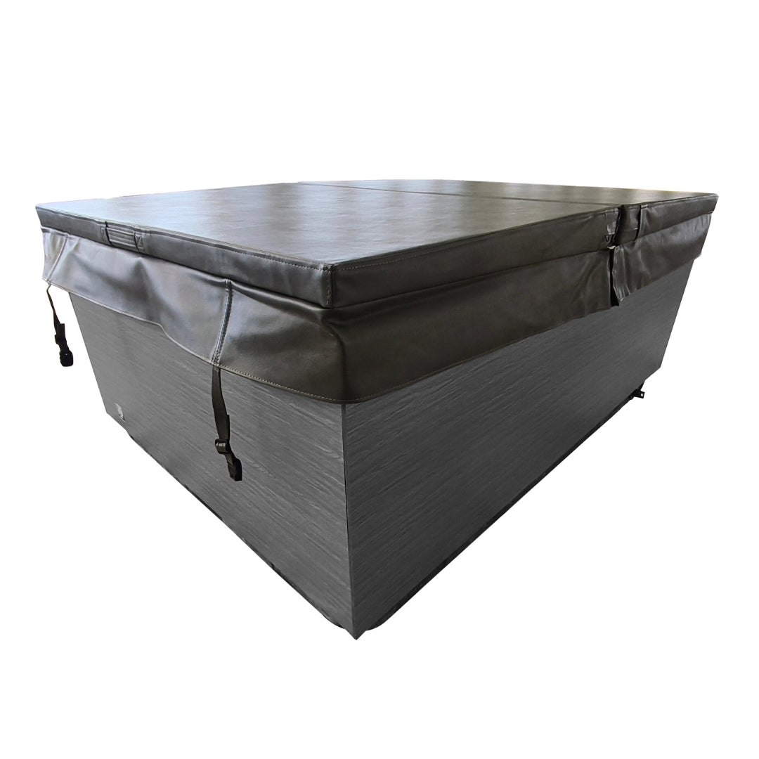 Outdoor Whirlpool KORFU WHITE inkl. Abdeckung + Stiege 190x140x70 cm frostsicher