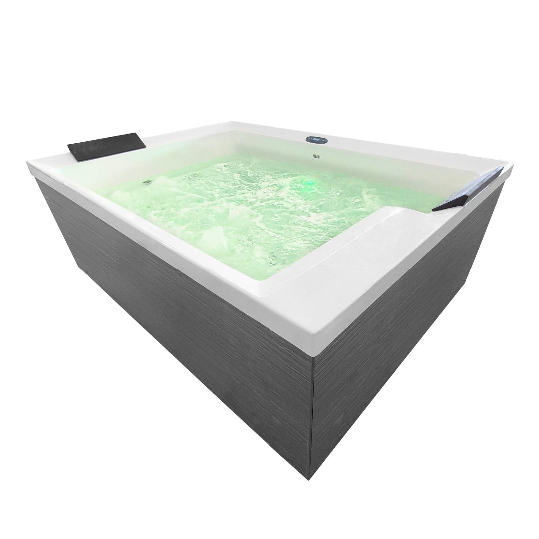 Outdoor Whirlpool KORFU WHITE inkl. Abdeckung + Stiege 190x140x70 cm frostsicher