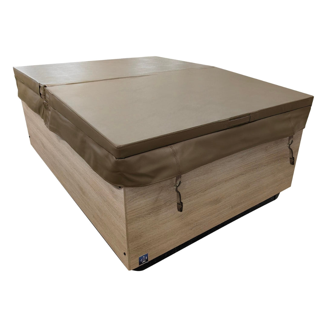 Outdoor Whirlpool ZADAR WHITE inkl. Abdeckung + Stiege 190x140x70 cm frostsicher