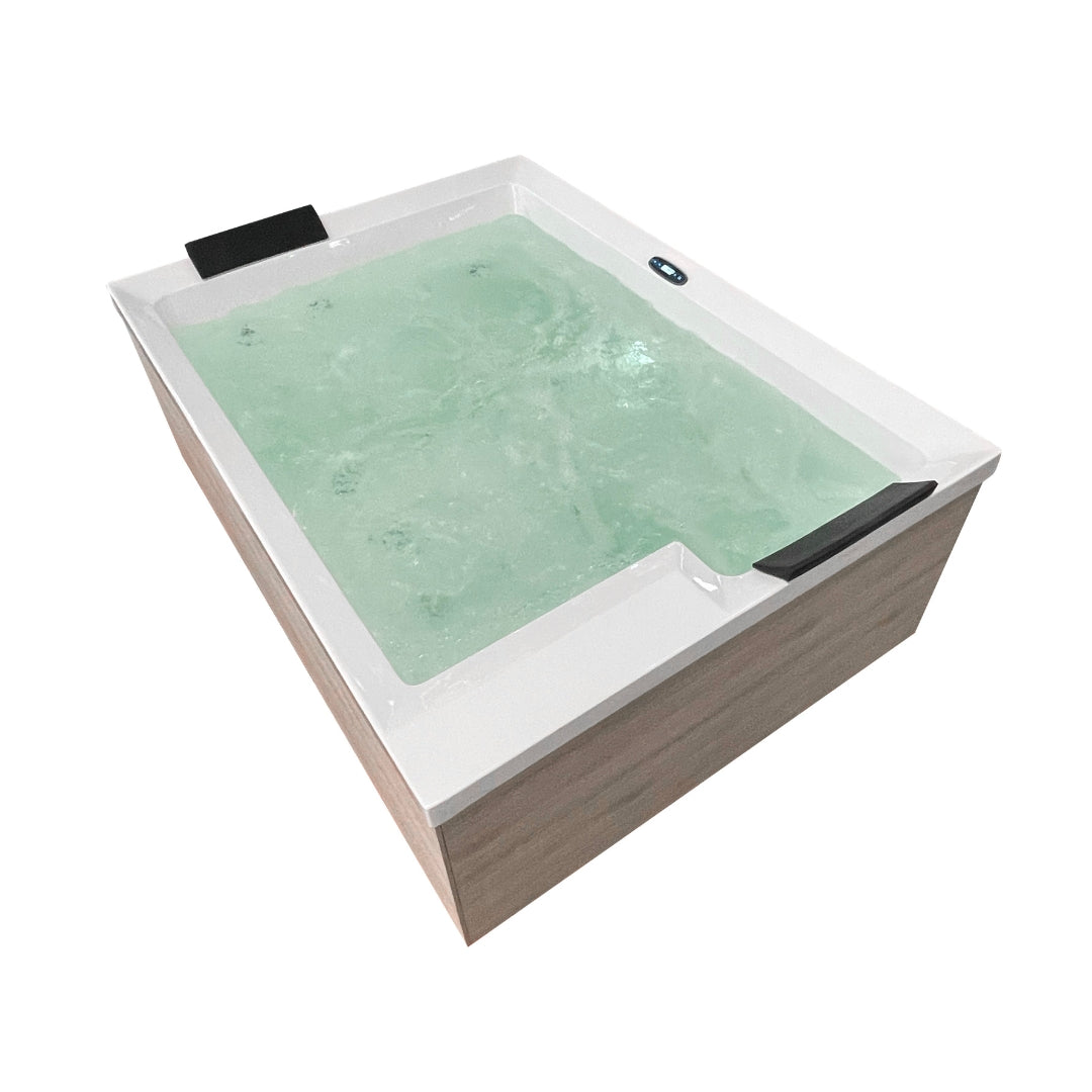 Outdoor Whirlpool ZADAR WHITE inkl. Abdeckung + Stiege 190x140x70 cm frostsicher
