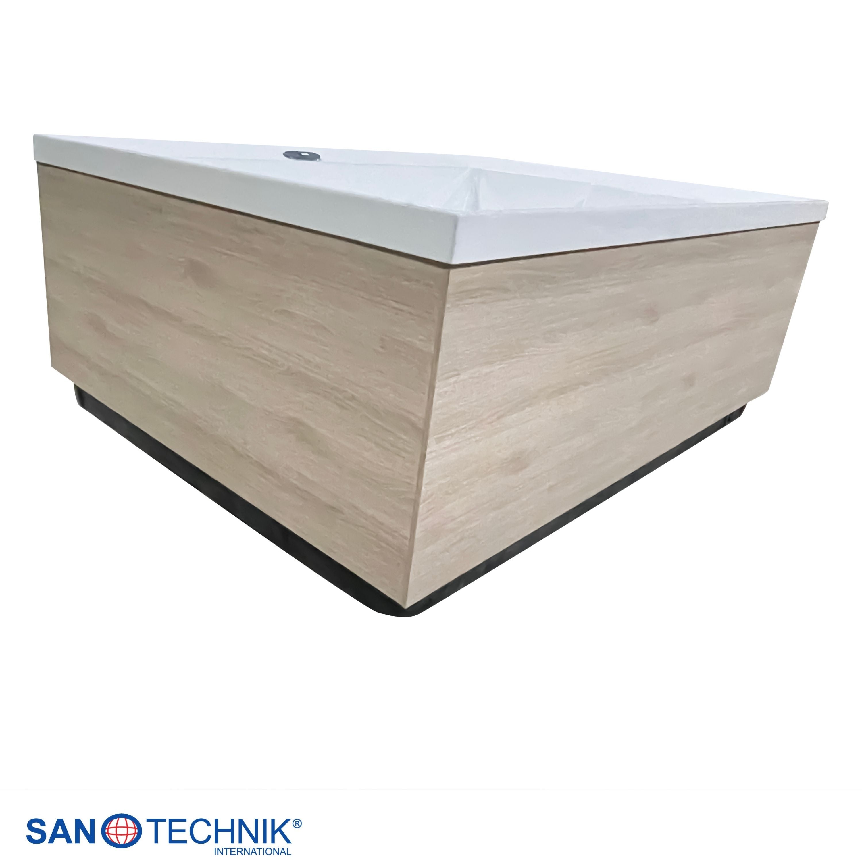 Jacuzzi exterior ZADAR WHITE con cubierta y escalones 190x140x70 cm resistente a las heladas