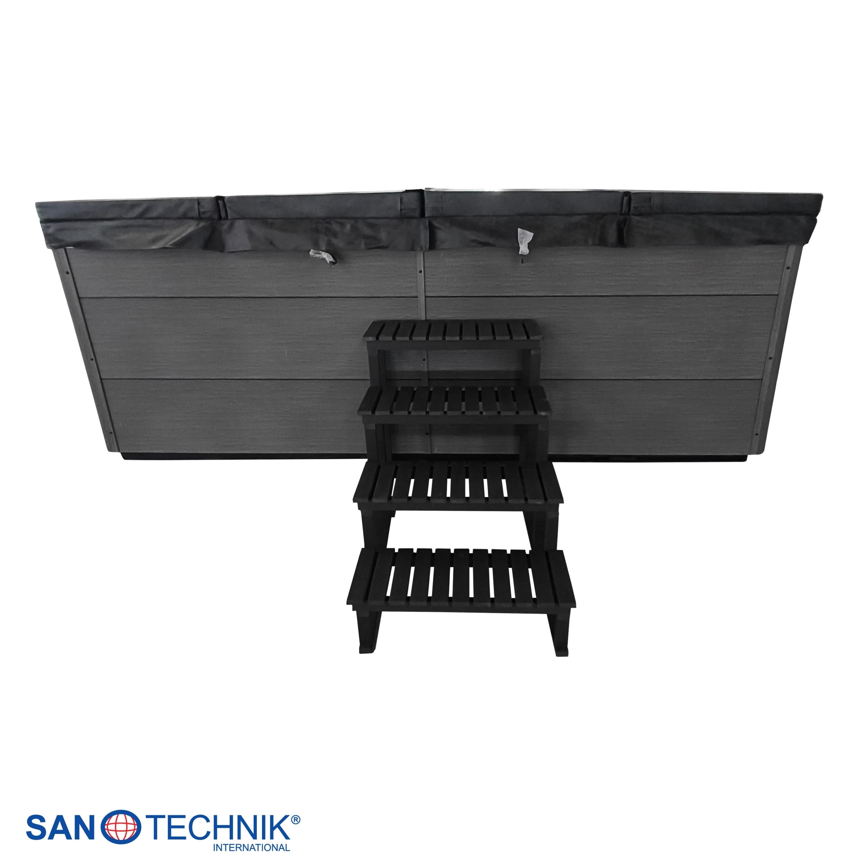 Swimspa IBIZA WHITE MARBLE including cover and steps 400 x 228 x 131 cm frost-proof