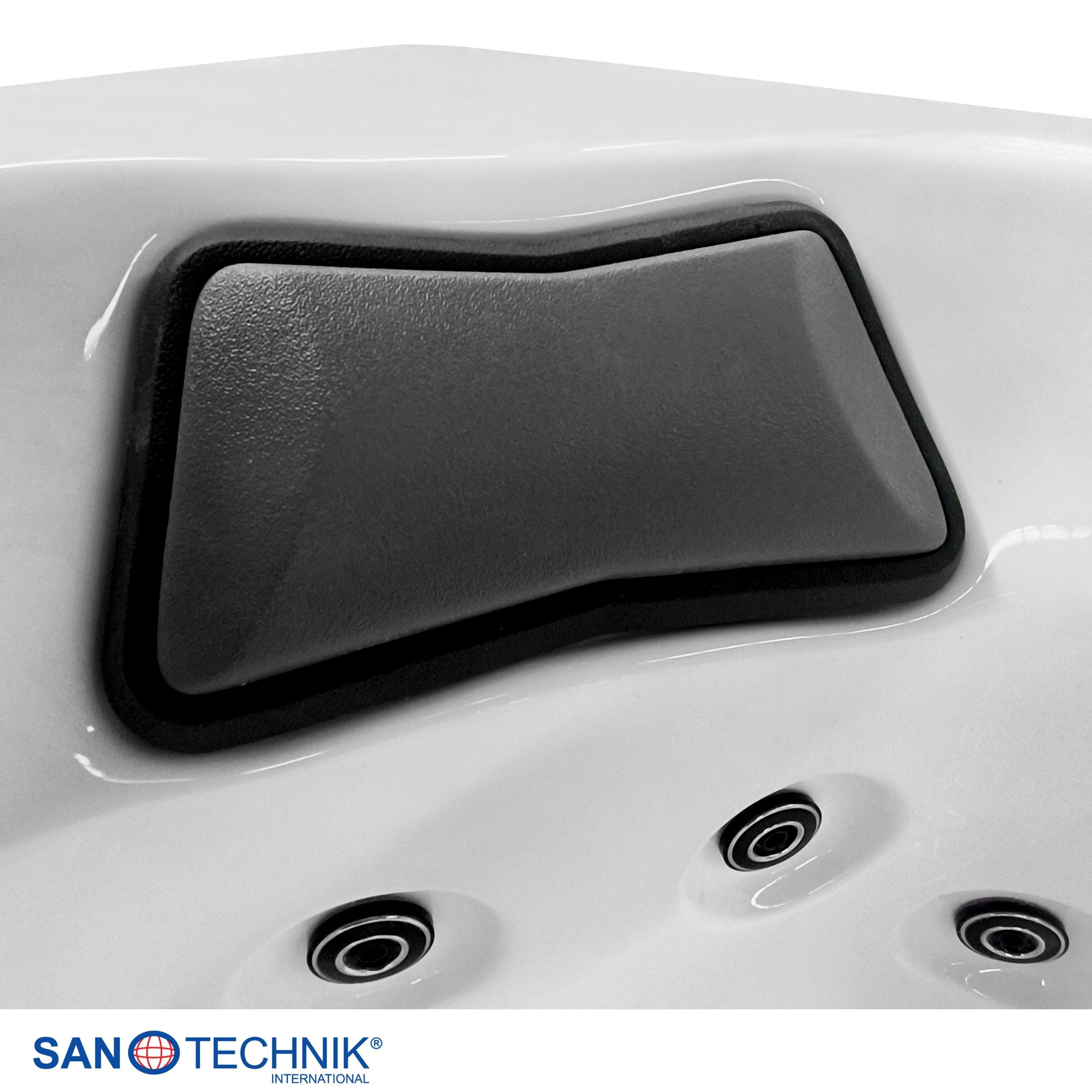 Swimspa IBIZA WHITE MARBLE including cover and steps 400 x 228 x 131 cm frost-proof