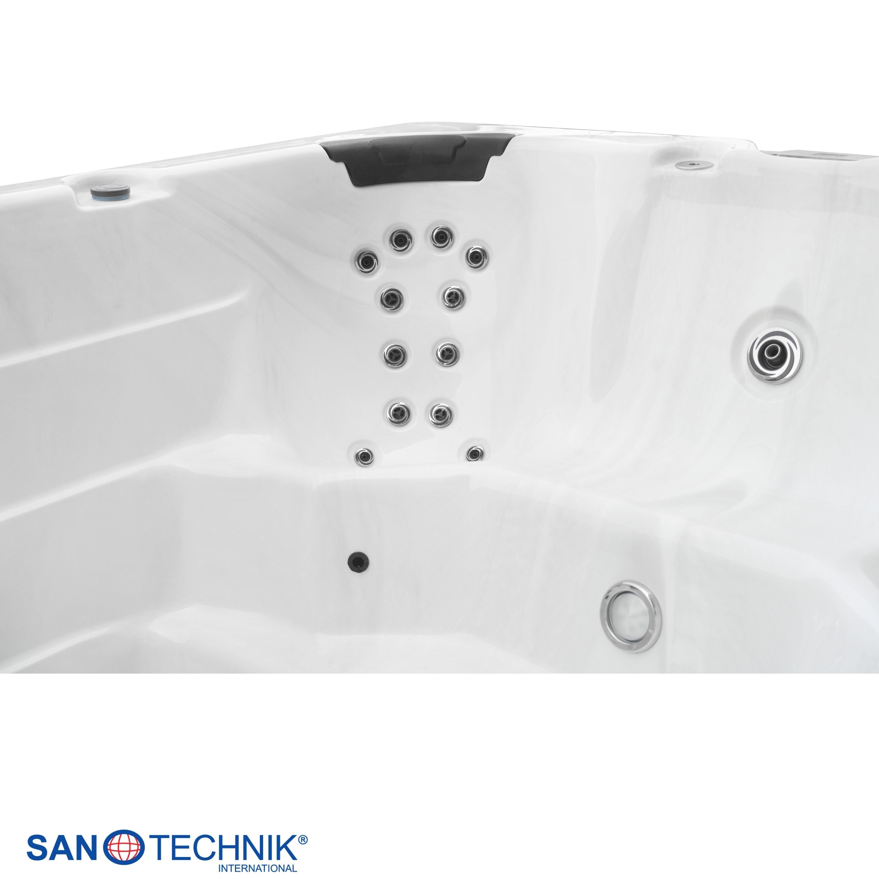 Swimspa IBIZA WHITE MARBLE including cover and steps 400 x 228 x 131 cm frost-proof