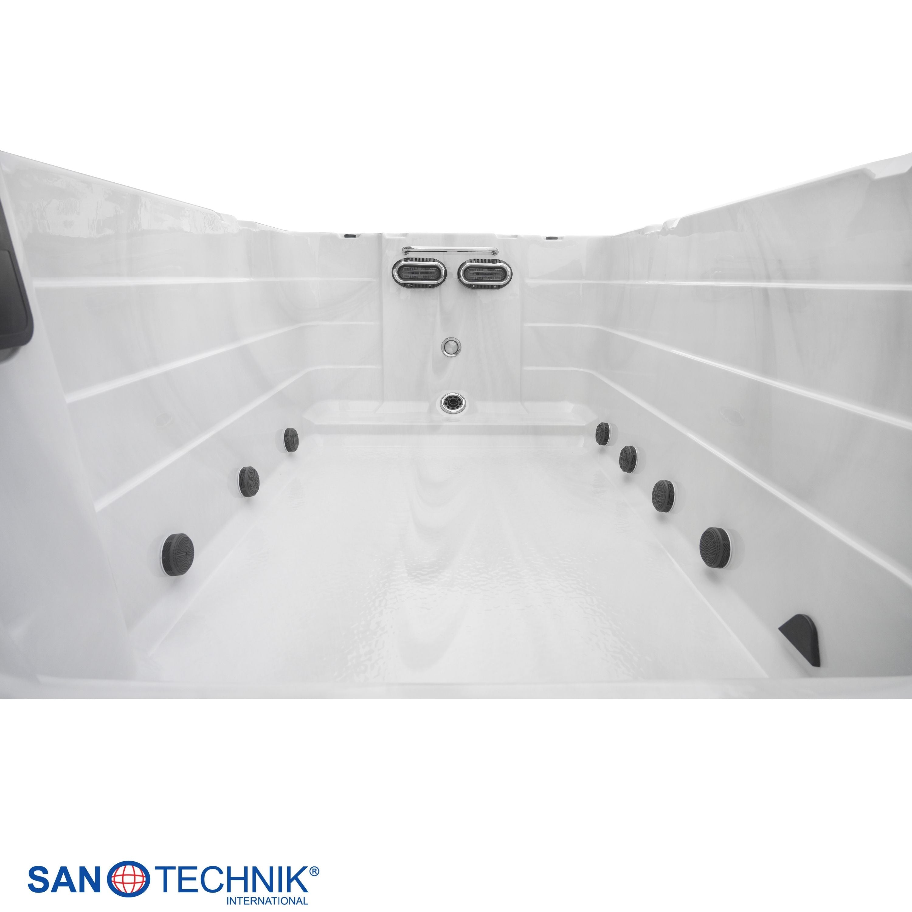 Swimspa IBIZA WHITE MARBLE including cover and steps 400 x 228 x 131 cm frost-proof