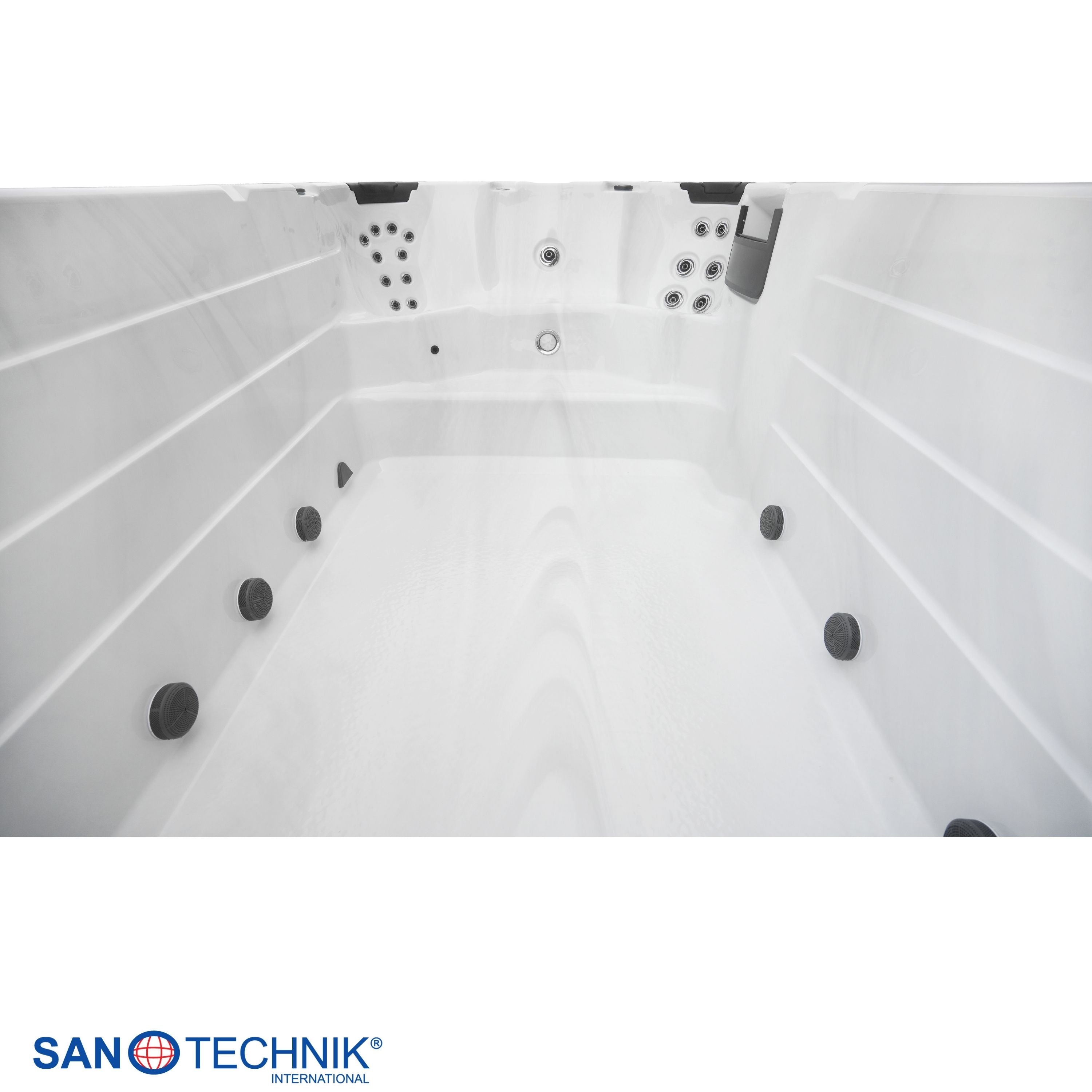 Swimspa IBIZA WHITE MARBLE including cover and steps 400 x 228 x 131 cm frost-proof
