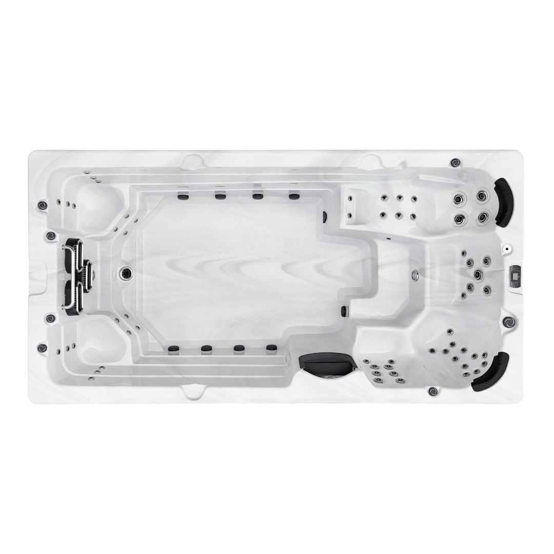 Swimspa MENORCA STERLING SILVER incl. cover and ladder 450 x 228 x 131 cm