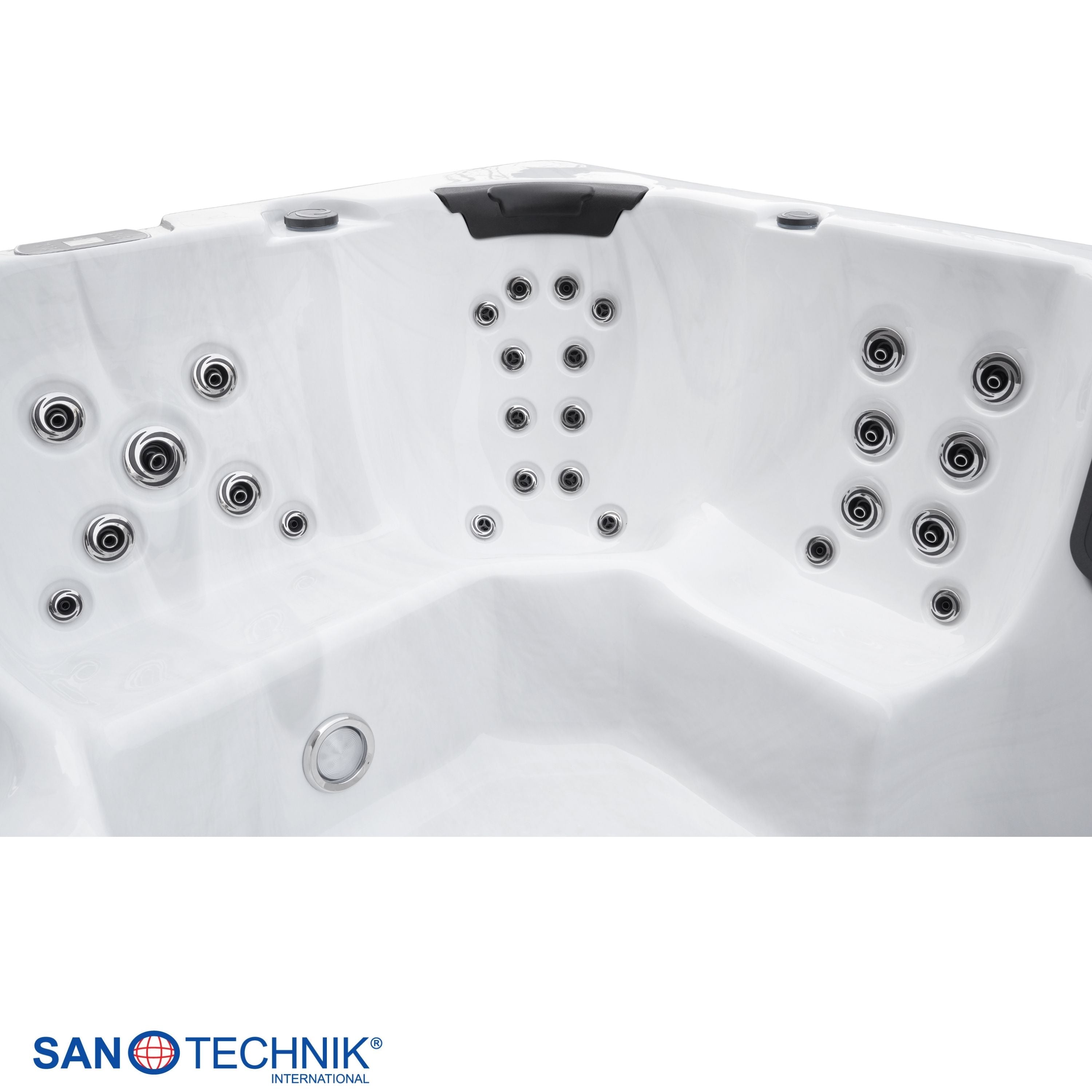Swimspa MENORCA WHITE MARBLE including cover and steps 450 x 228 x 131 cm frost-proof