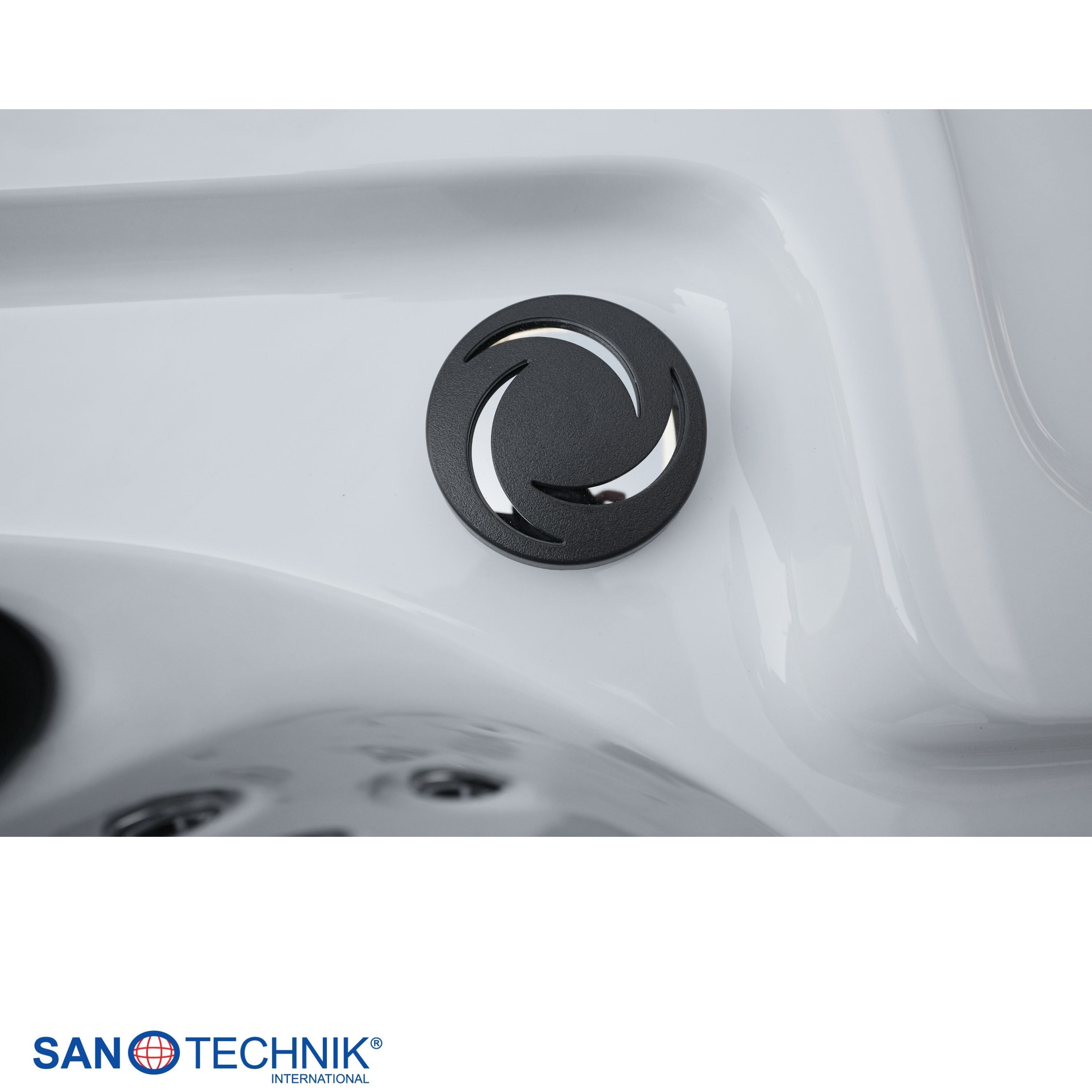 Outdoor Whirlpool CATANIA White Marble incl. Cover 210x180x82 cm frost-proof