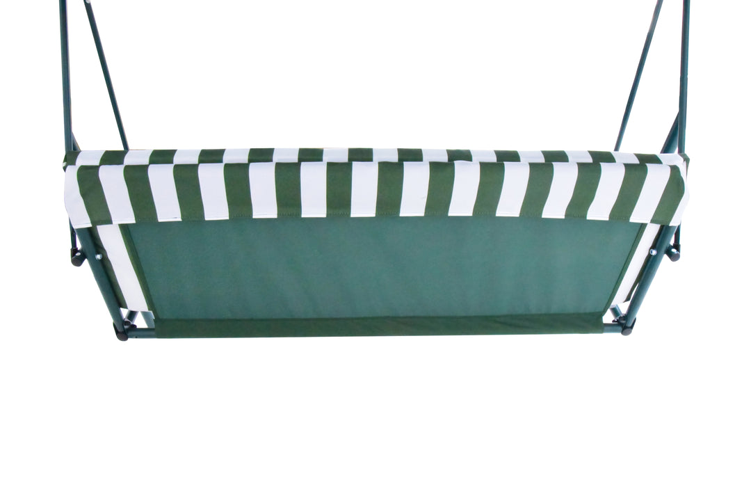 Columpio Hollywood verde rayas blancas 172x112x152 cm 