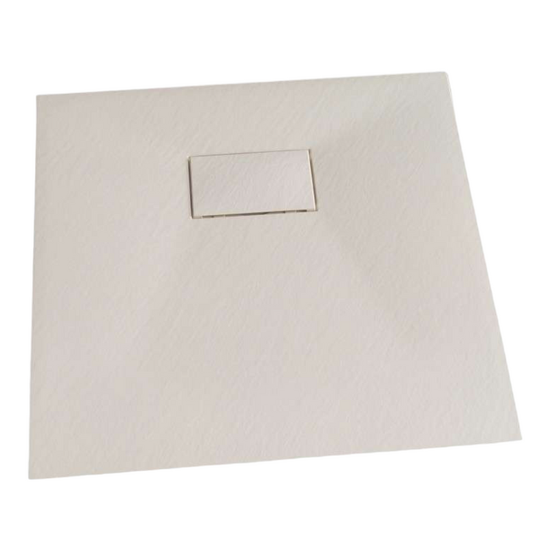 SMC Brausetasse 90 x 90 cm weiß Steinoptik