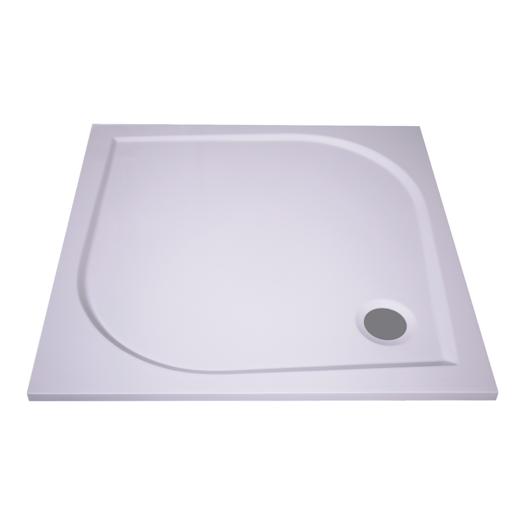 ANETA cast marble corner shower tray in 3 different sizes