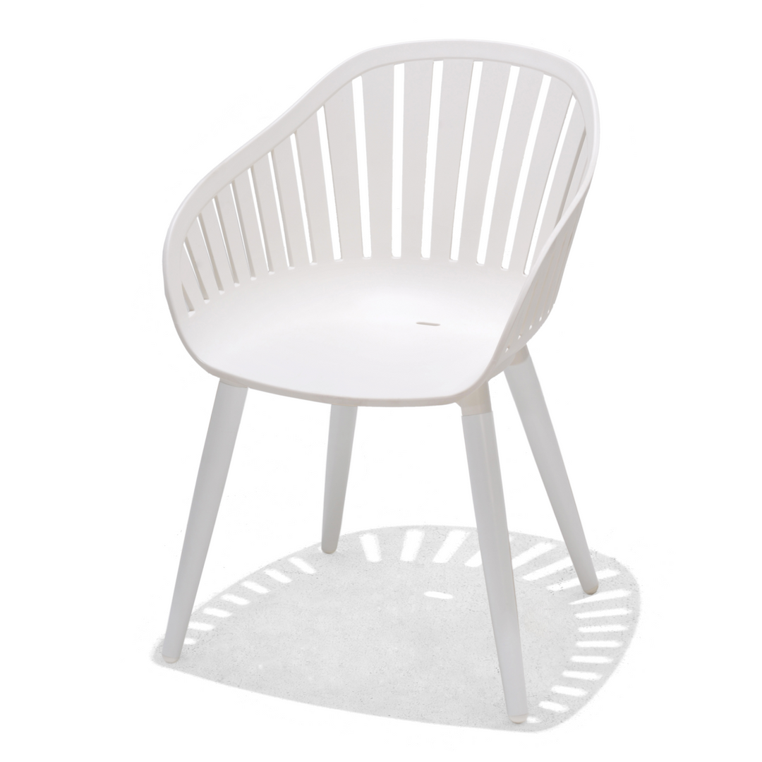 Cannes shell chair white, legs white